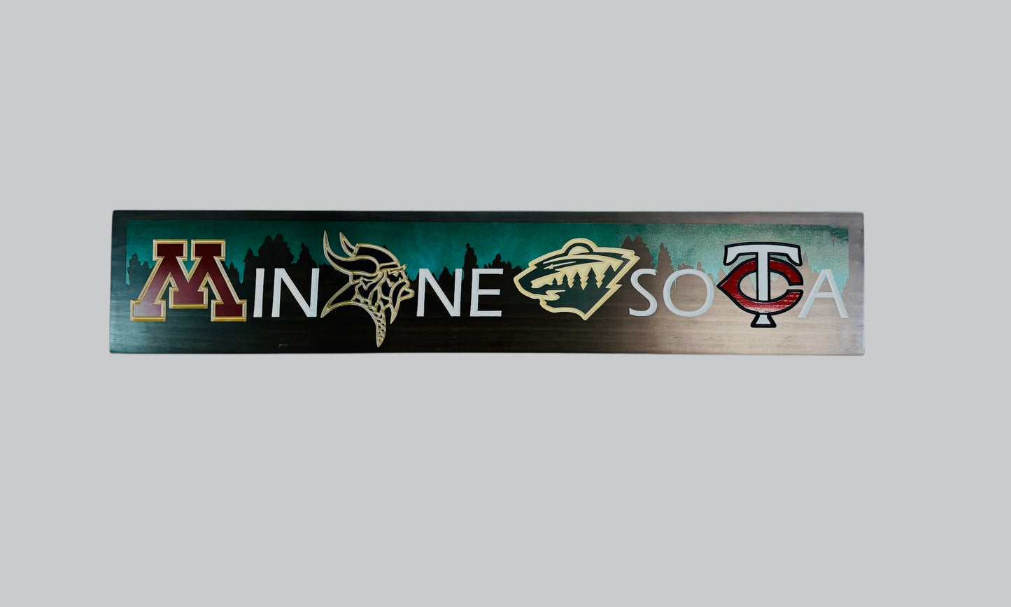 MN Colored Team Sign - Aurora