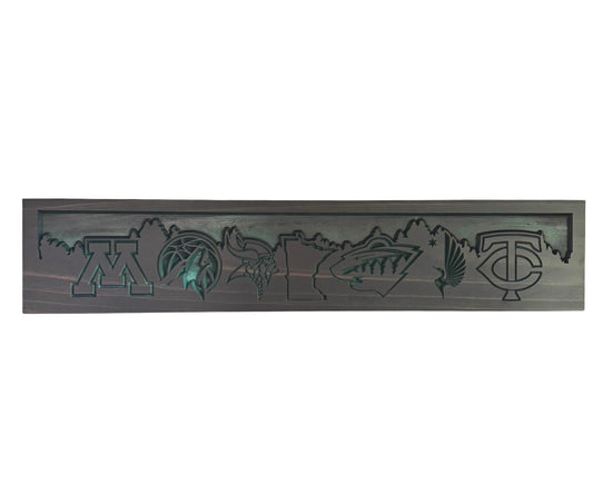 Minnesota 6 Sport Team Sign - northern light painted