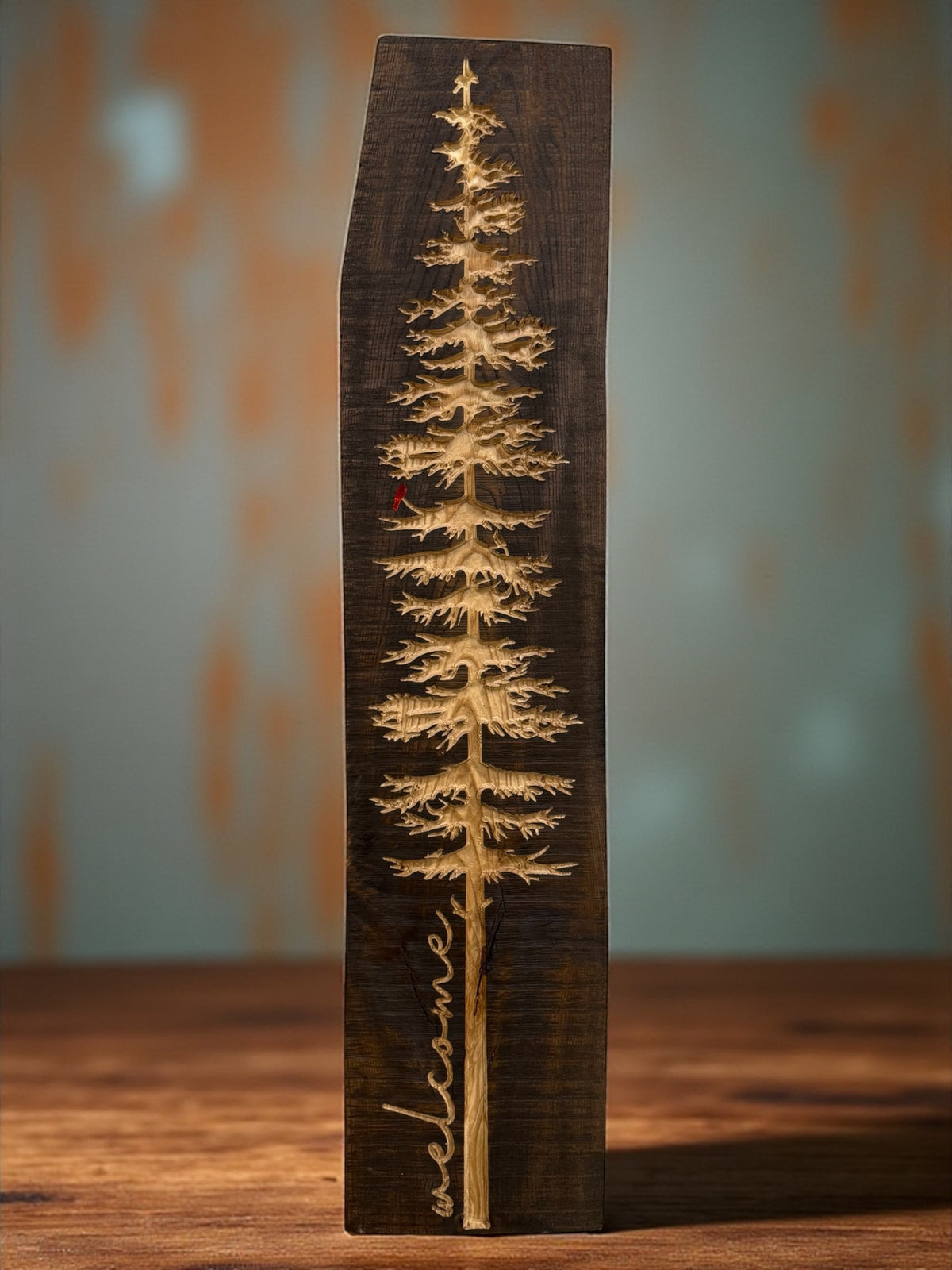 Live Edge Tree Rings Live Edge Welcome Tree 8-27 – CARVEDN - Wood Signs