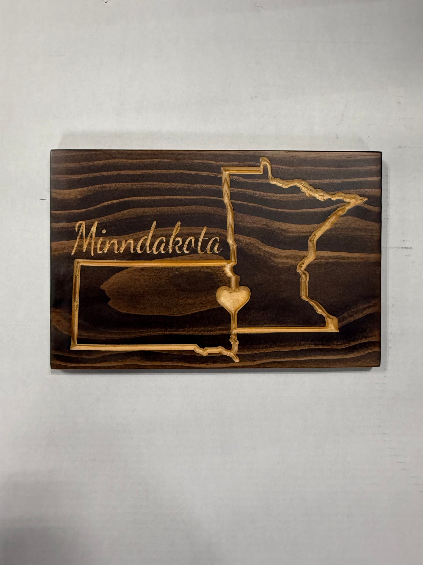 Minndakota Wood Sign – Minnesota & South Dakota State Wall Art