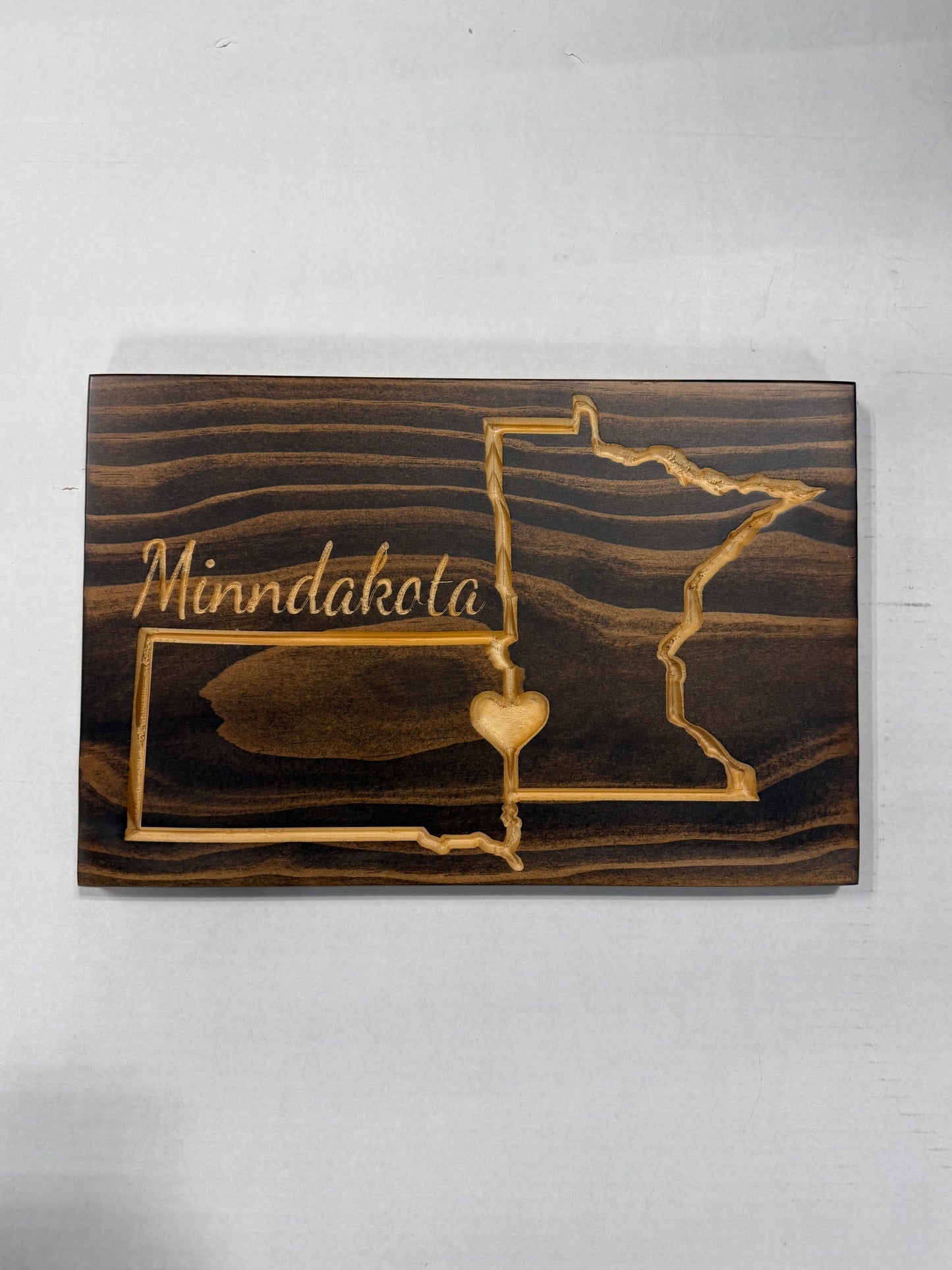 Minndakota Wood Sign – Minnesota & South Dakota State Wall Art