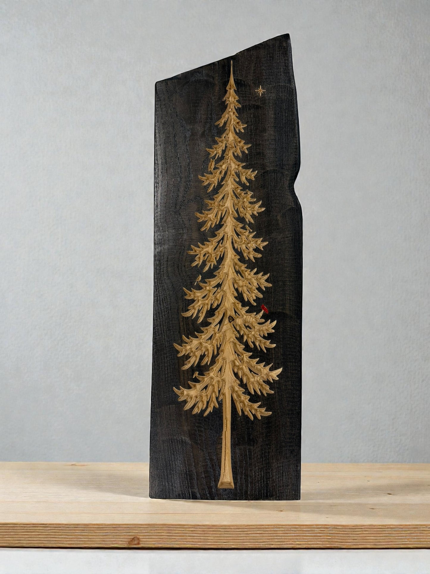Frostpine — Live Edge Vertical Pine Tree Wall Art