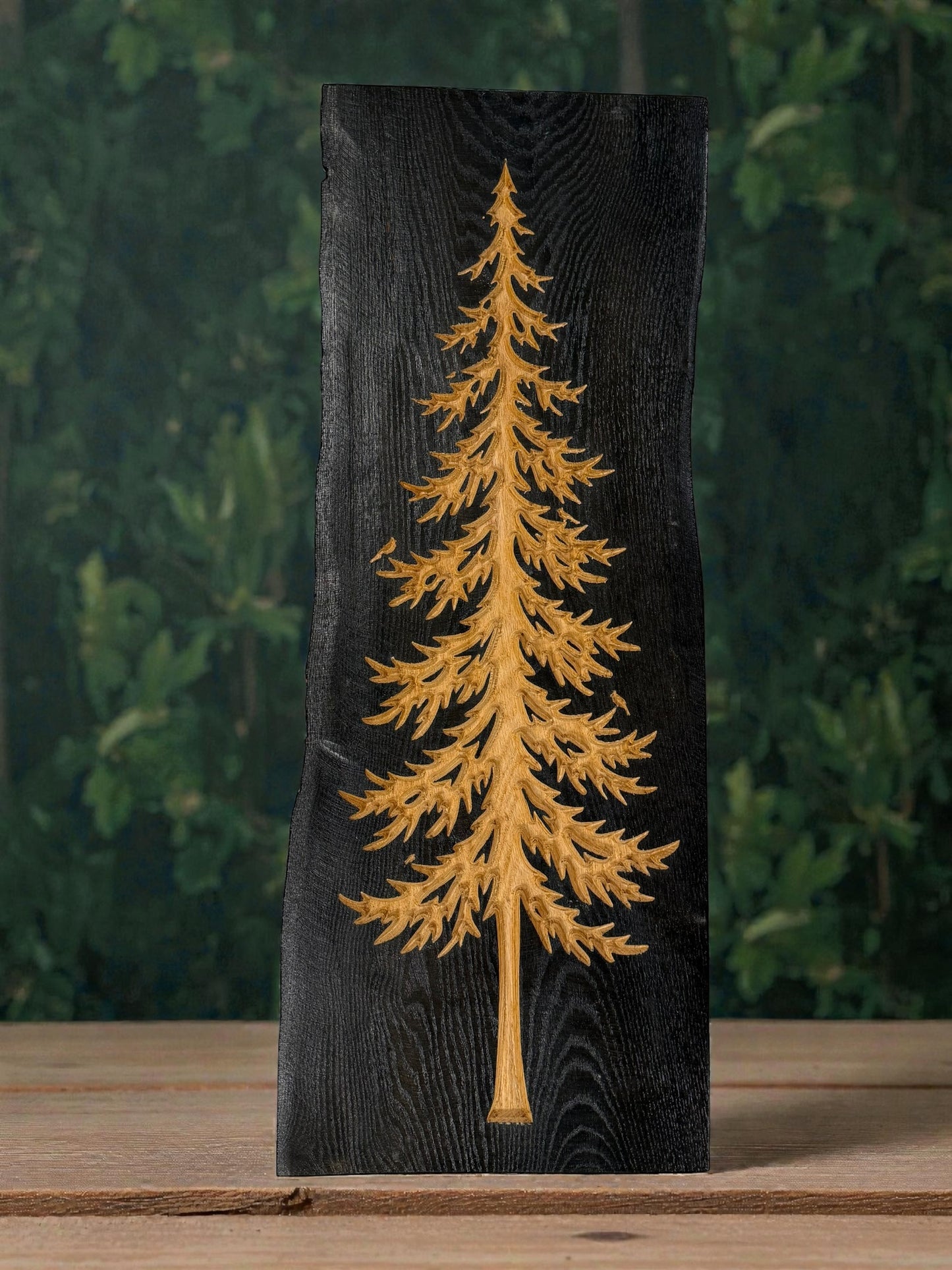 Frostpine — Live Edge Vertical Pine Tree Wall Art