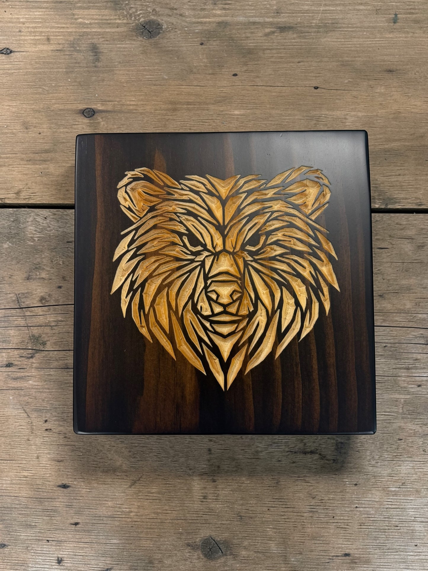 Geometric Bear Wall Art – Timber Apex Collection