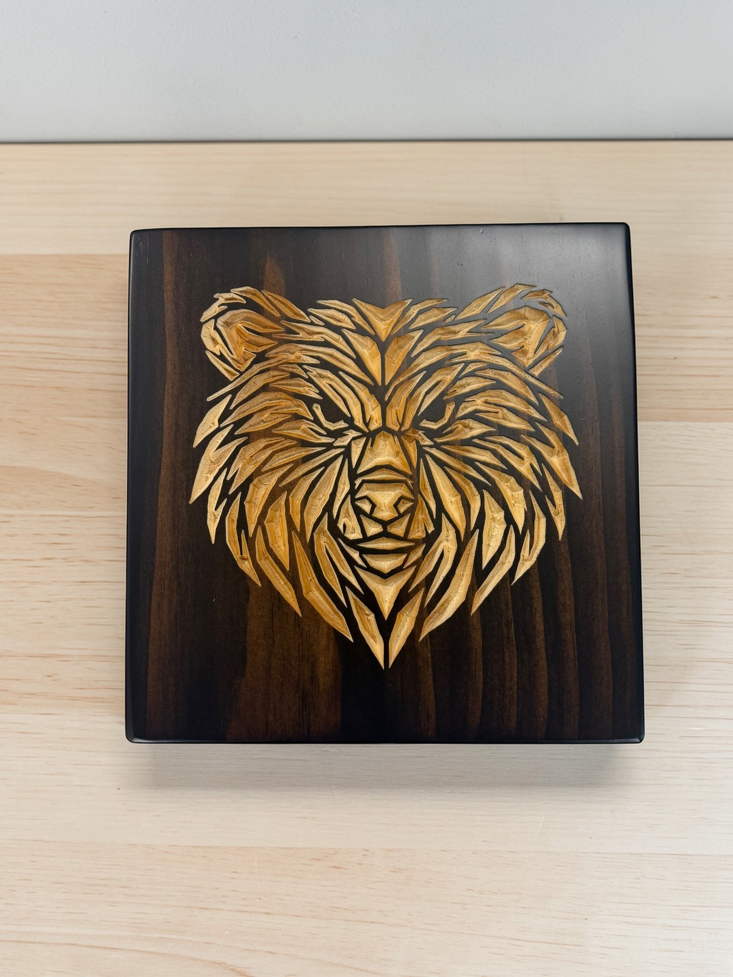 Geometric Bear Wall Art – Timber Apex Collection