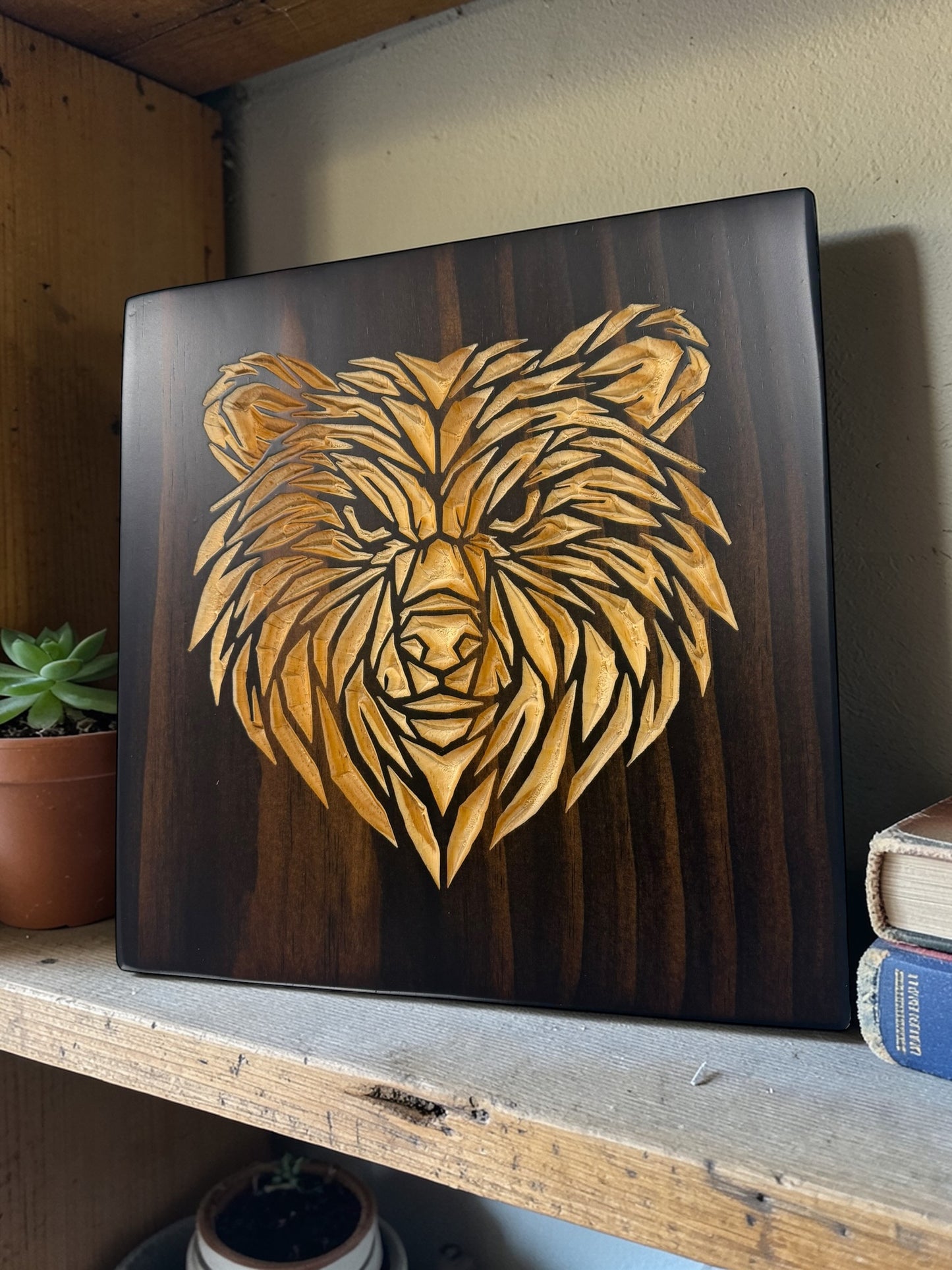 Geometric Bear Wall Art – Timber Apex Collection