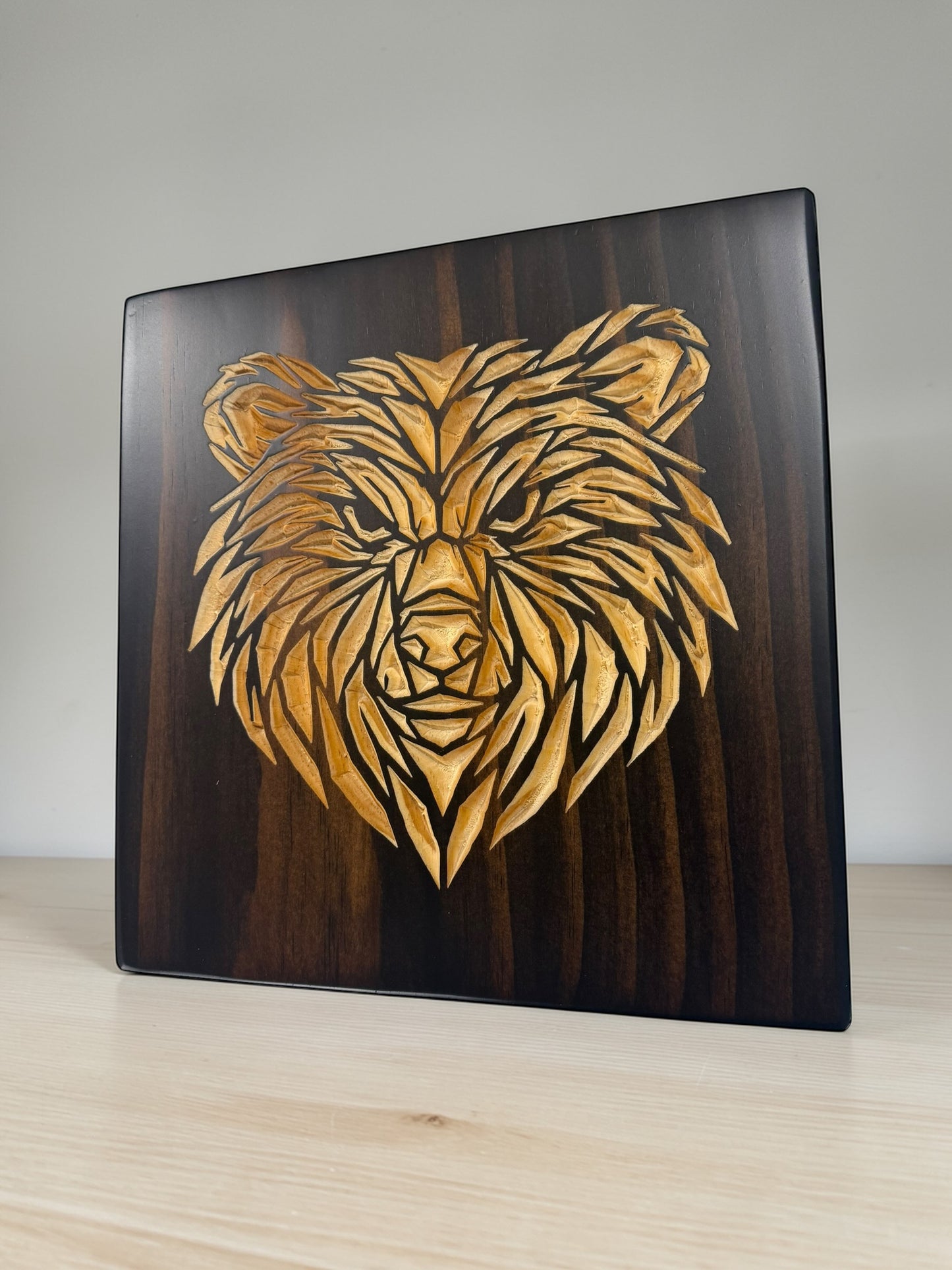Geometric Bear Wall Art – Timber Apex Collection