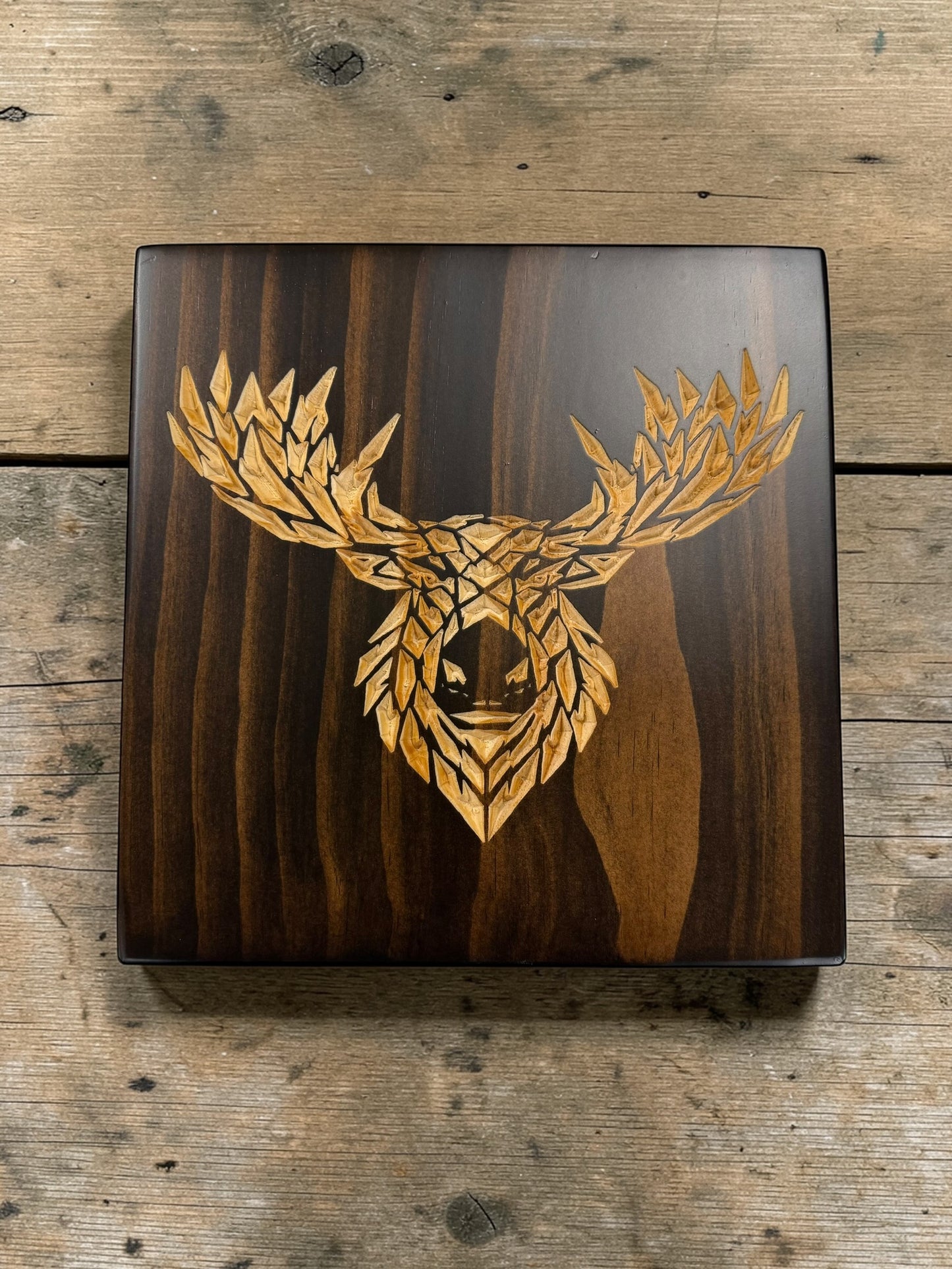 Geometric Moose Wall Art – Timber Apex Collection