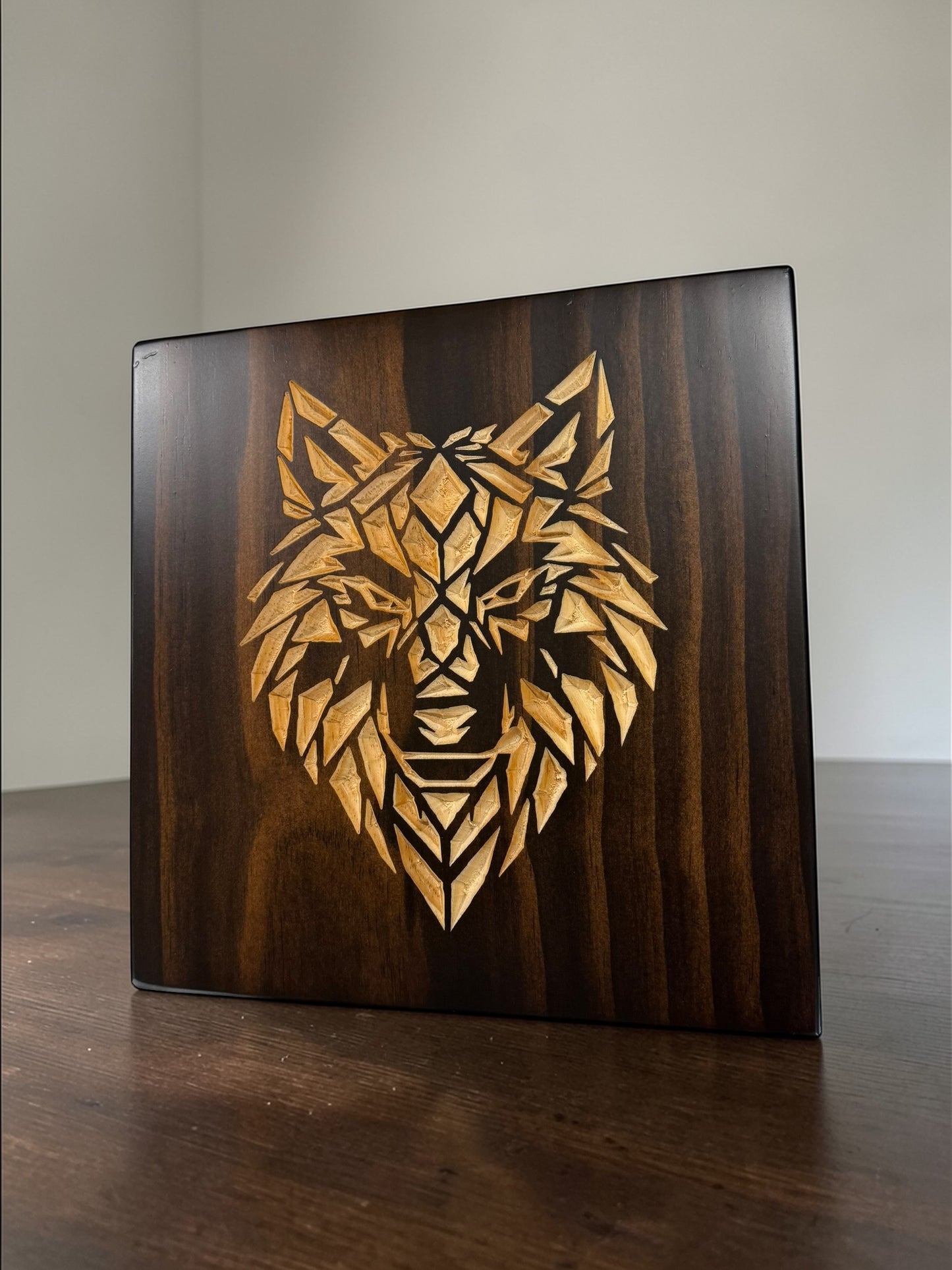 Geometric Wolf Wall Art – Timber Apex Collection