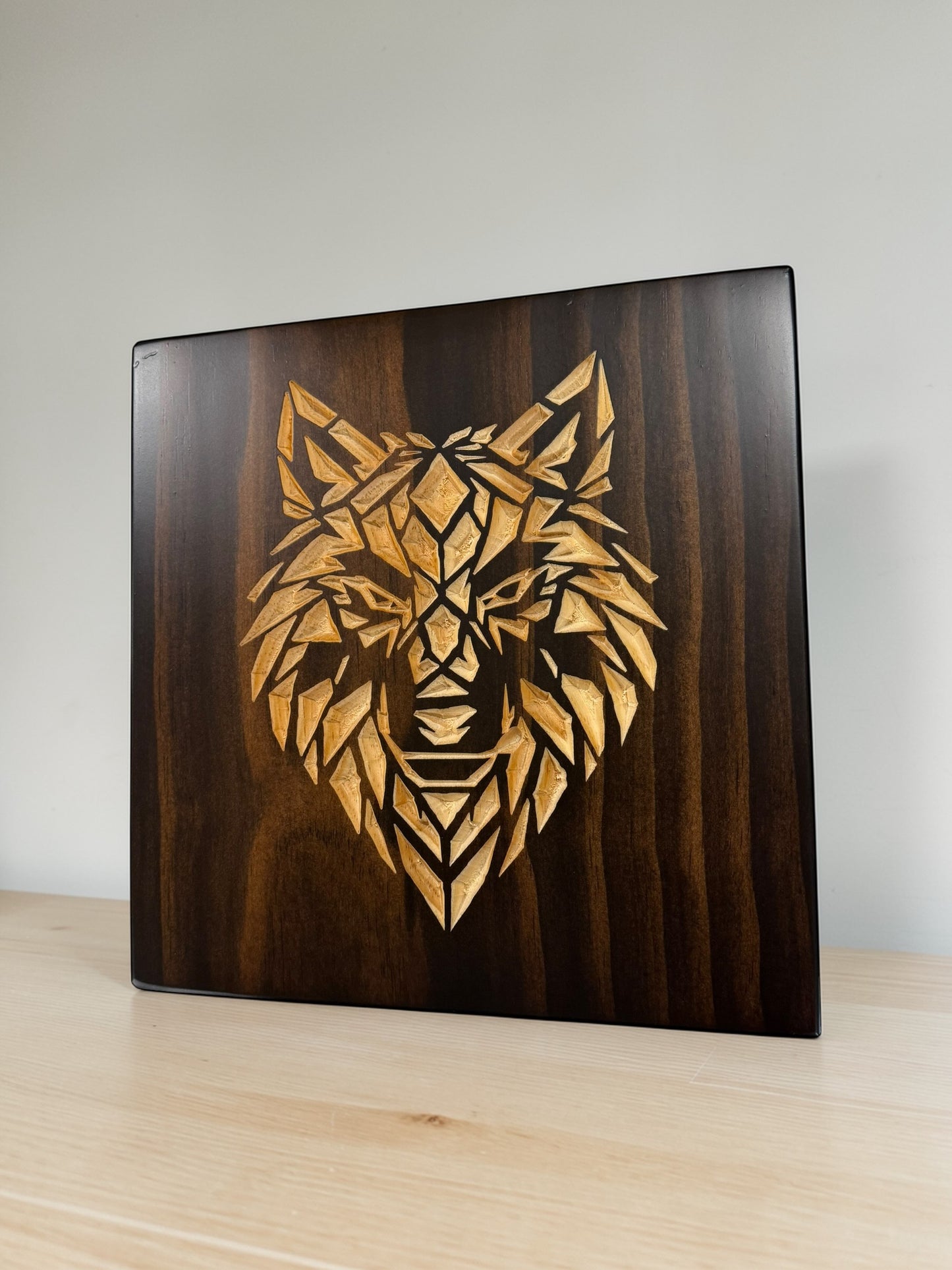 Geometric Wolf Wall Art – Timber Apex Collection