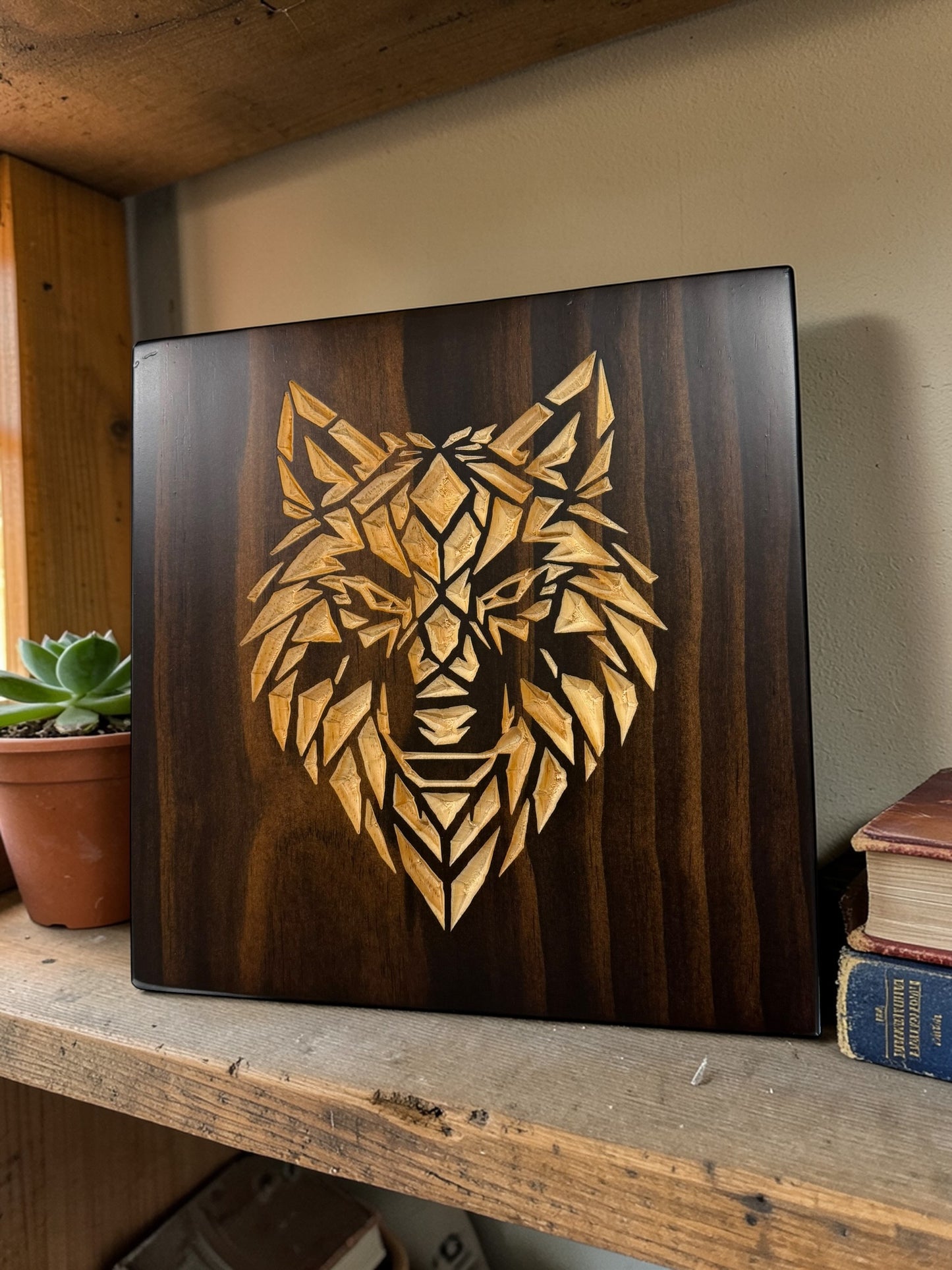Geometric Wolf Wall Art – Timber Apex Collection