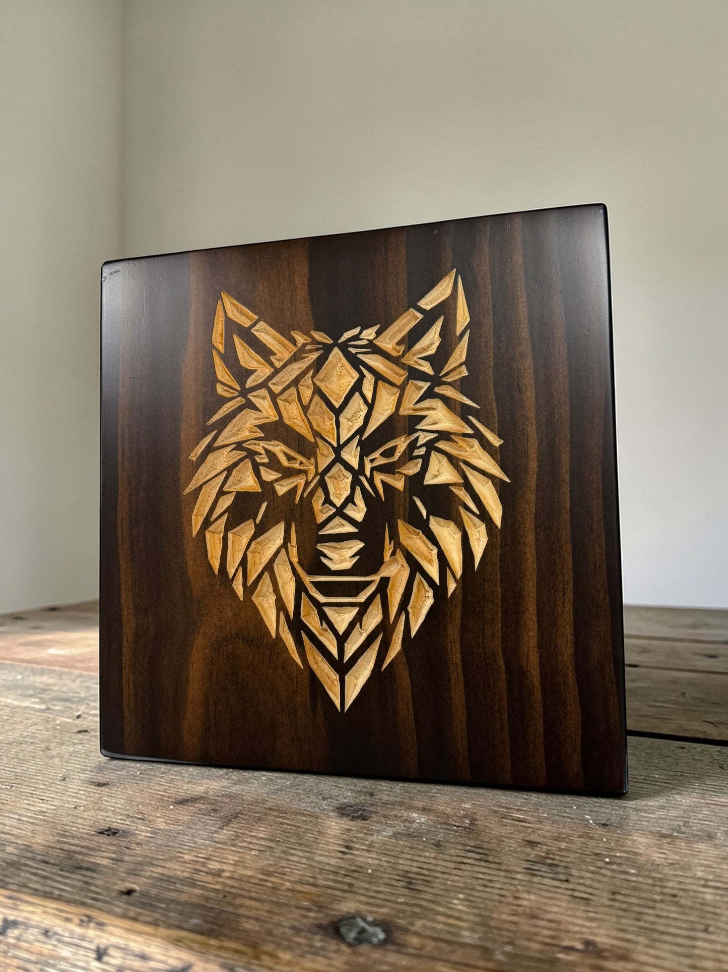 Geometric Wolf Wall Art – Timber Apex Collection