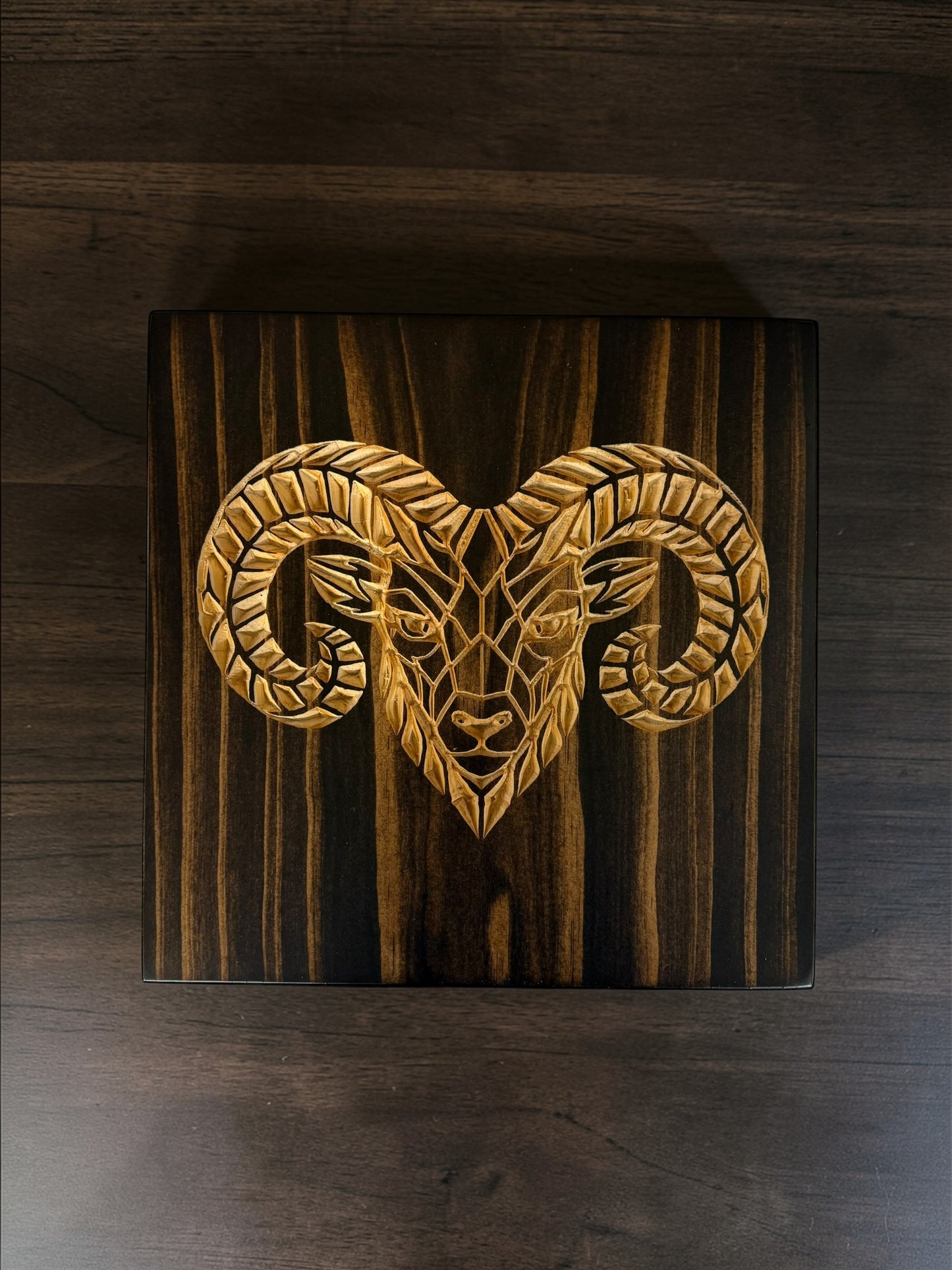 Geometric Ram Wall Art – Timber Apex Collection