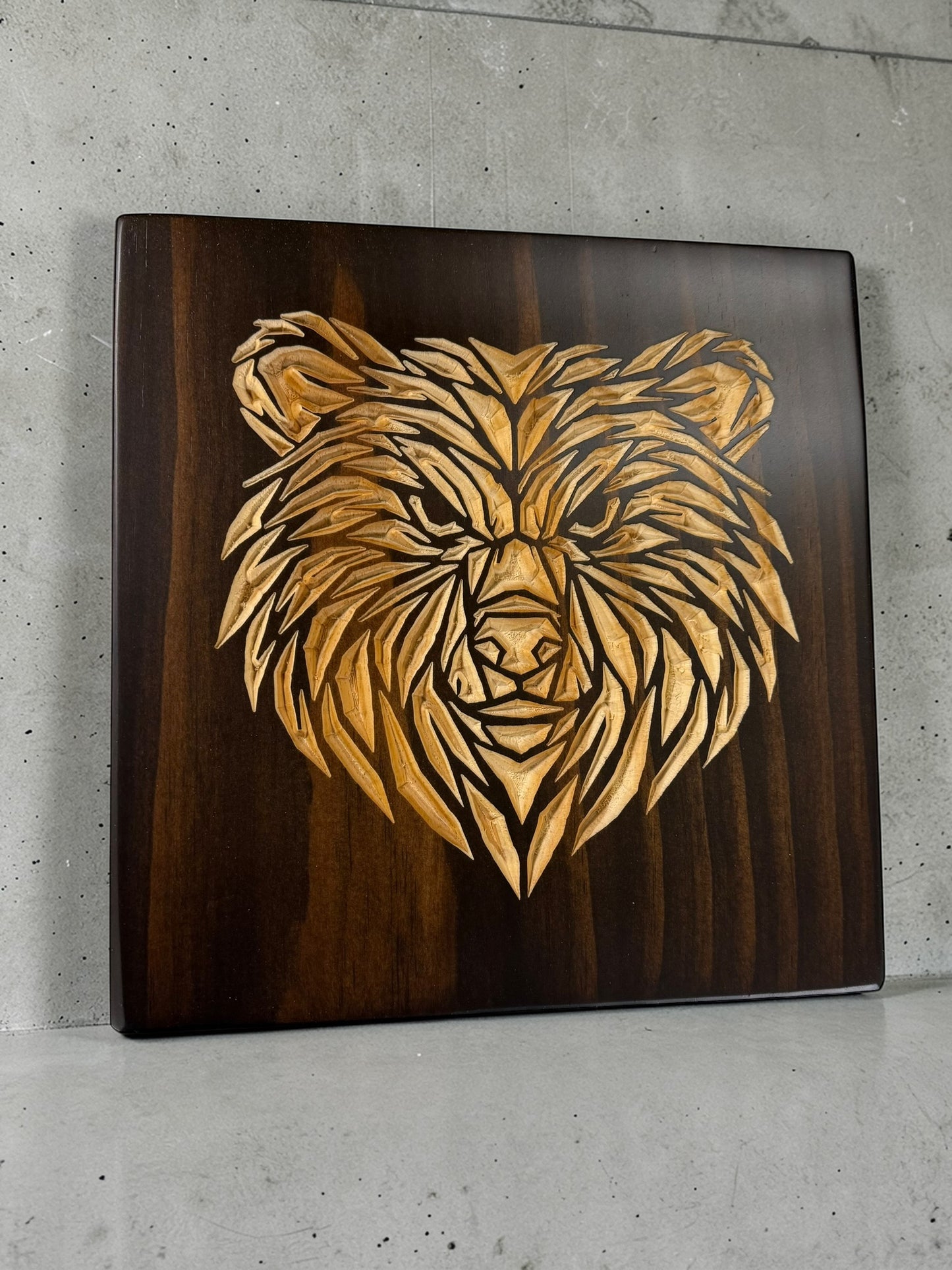 Geometric Bear Wall Art – Timber Apex Collection