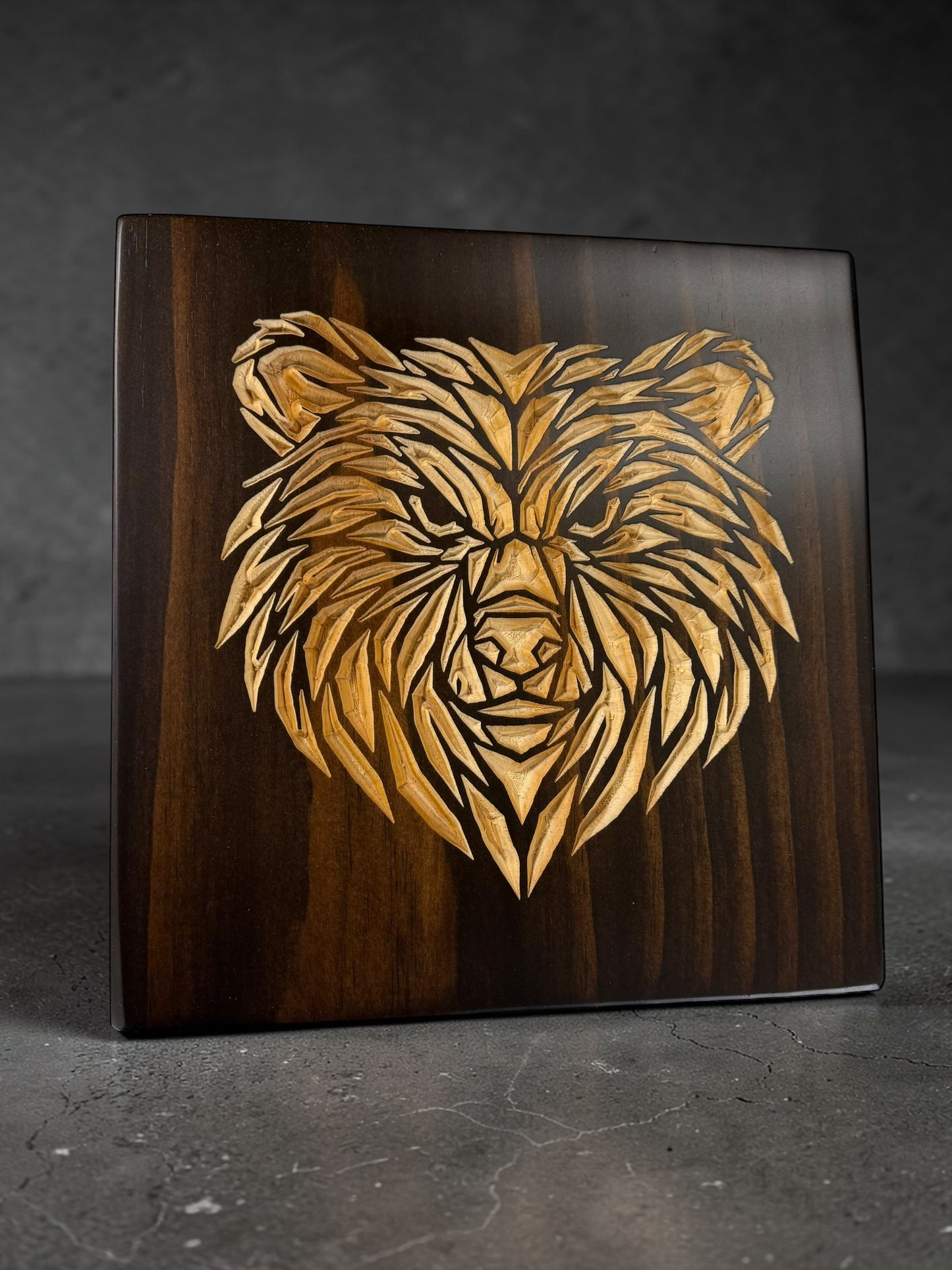 Geometric Bear Wall Art – Timber Apex Collection