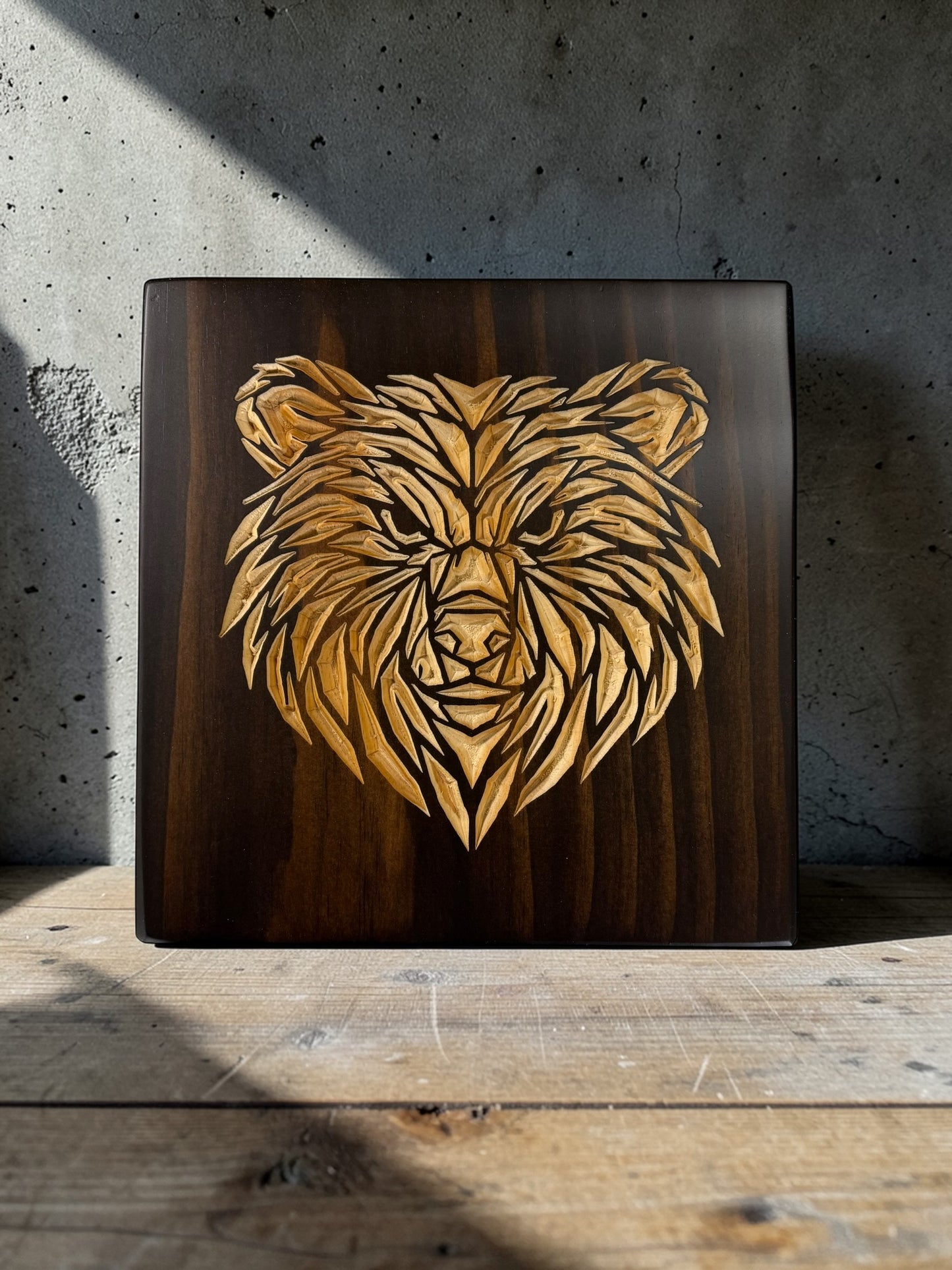 Geometric Bear Wall Art – Timber Apex Collection