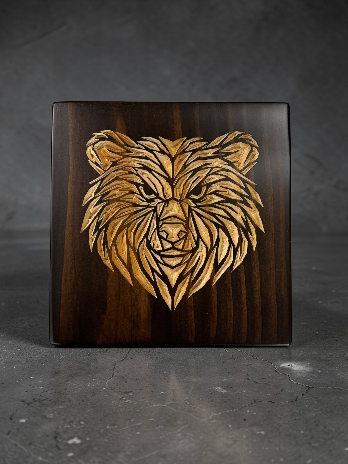 Geometric Bear Wall Art – Timber Apex Collection