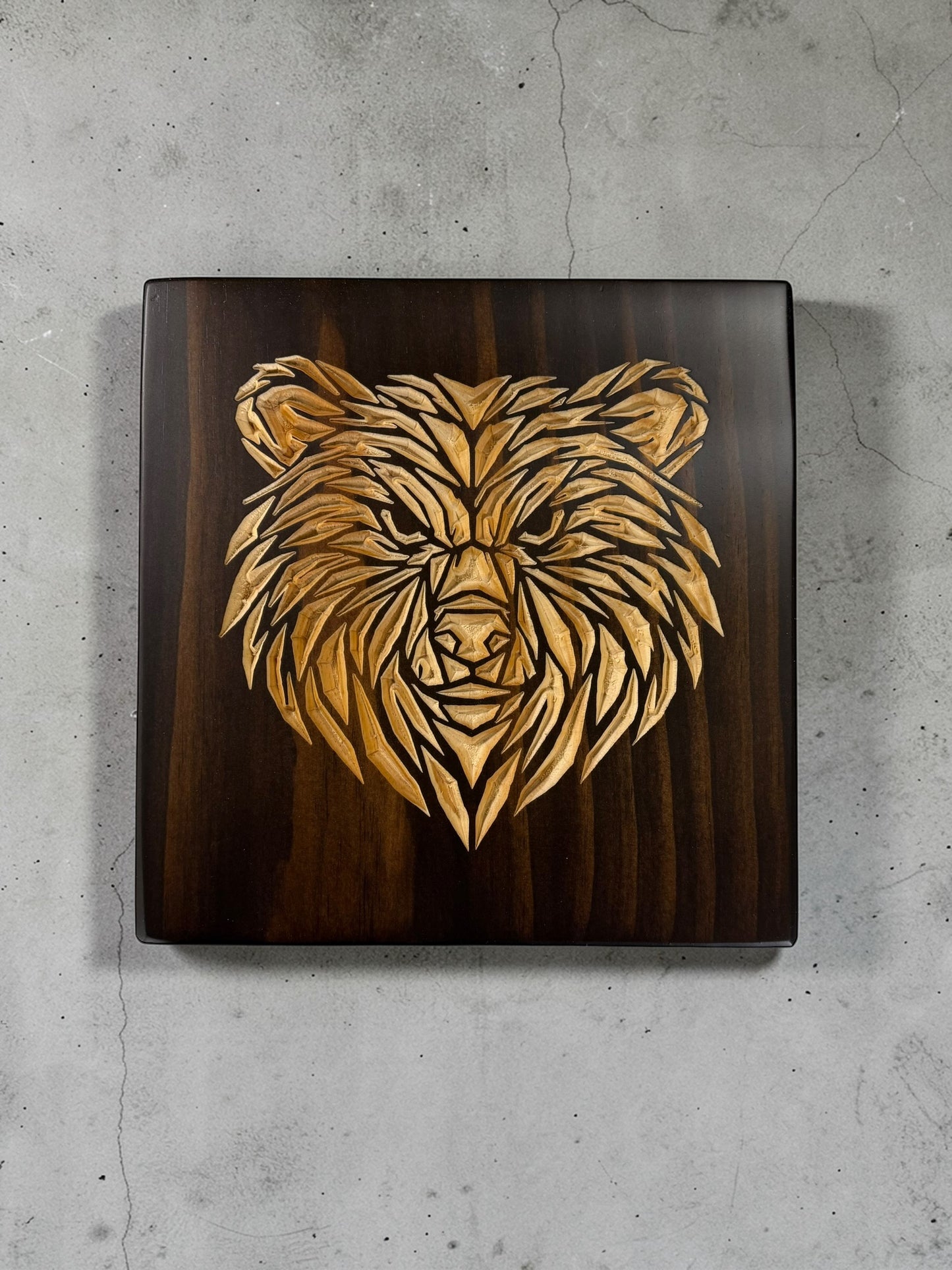 Geometric Bear Wall Art – Timber Apex Collection