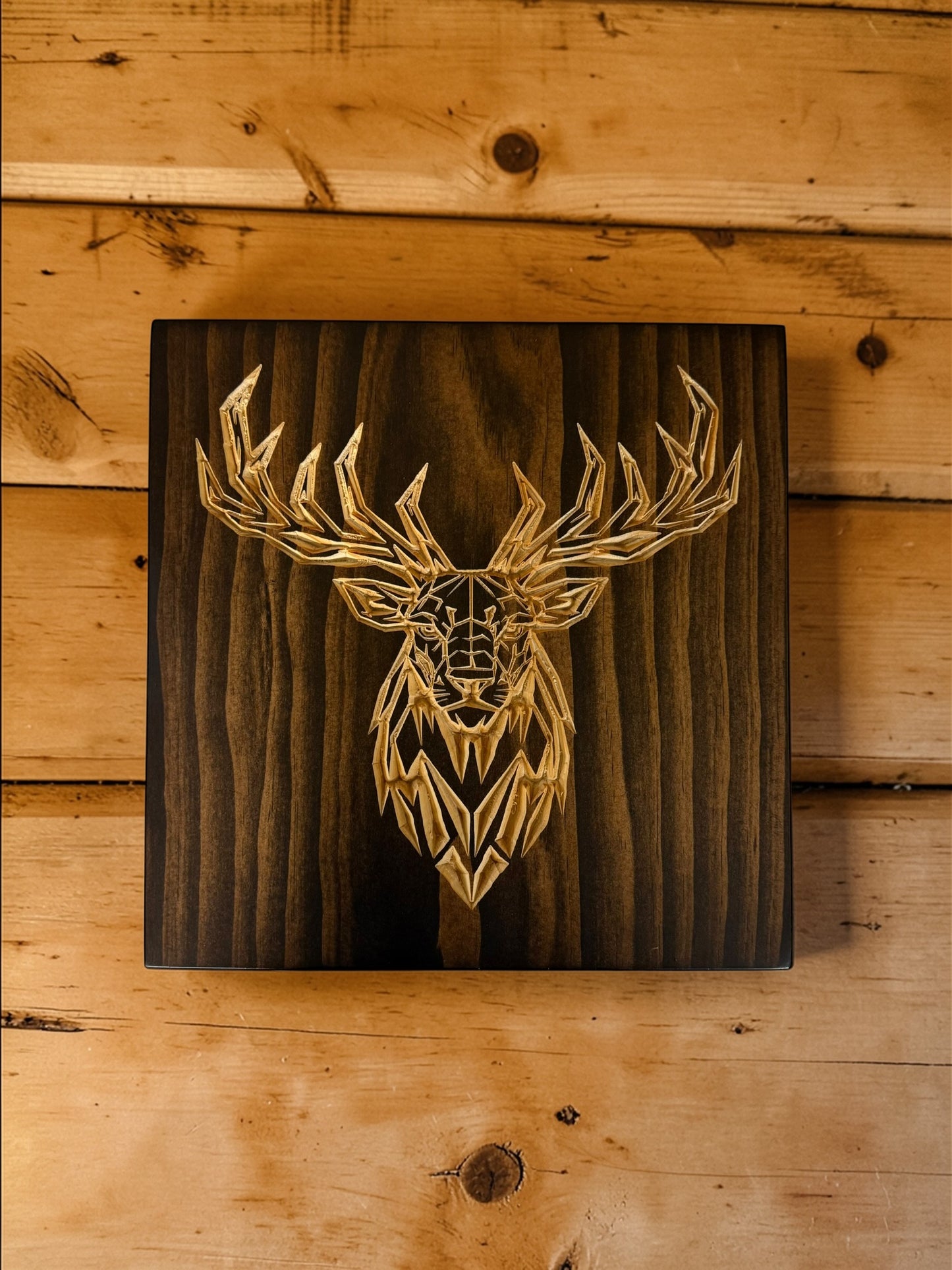 Geometric Elk Wall Art – Timber Apex Collection