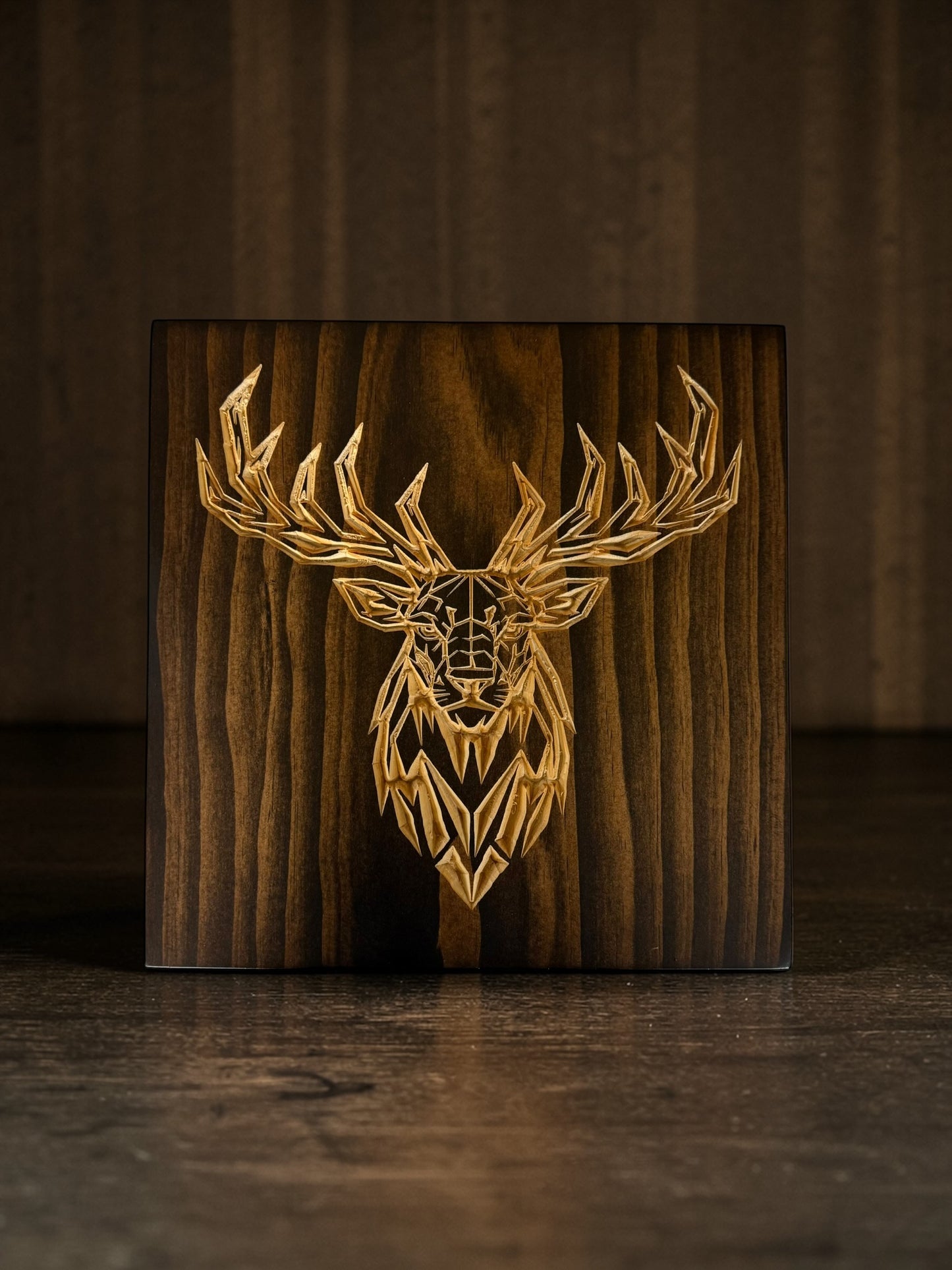 Geometric Elk Wall Art – Timber Apex Collection