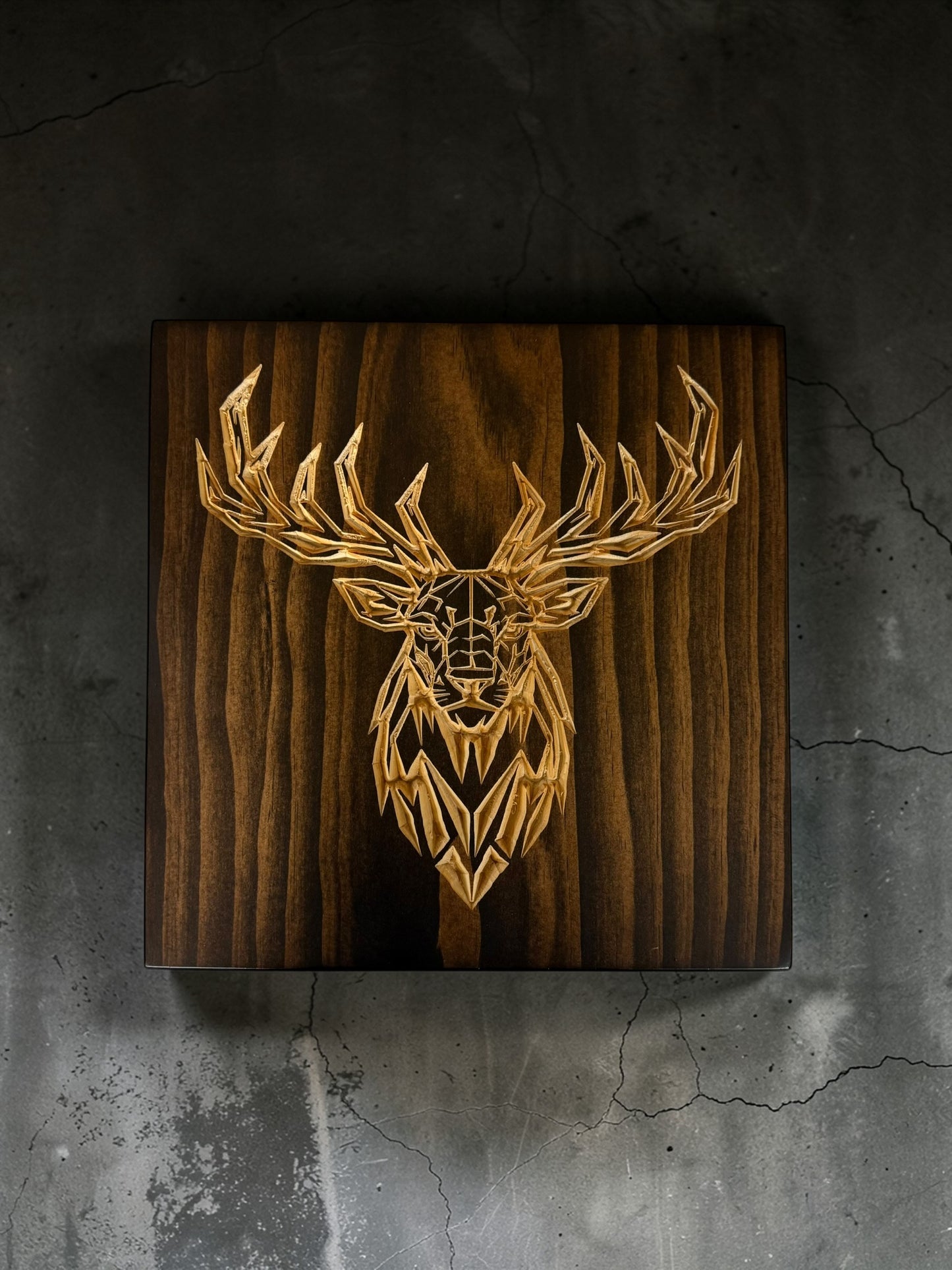 Geometric Whitetail Deer Wall Art – Timber Apex Collection
