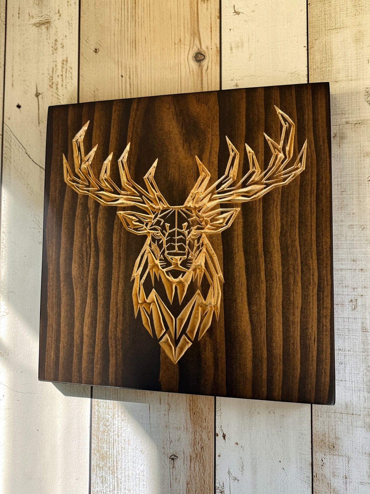 Geometric Elk Wall Art – Timber Apex Collection