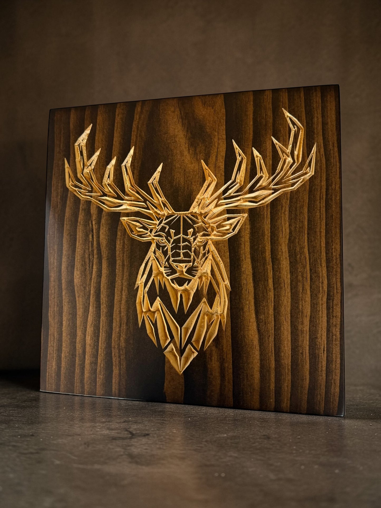 Geometric Elk Wall Art – Timber Apex Collection