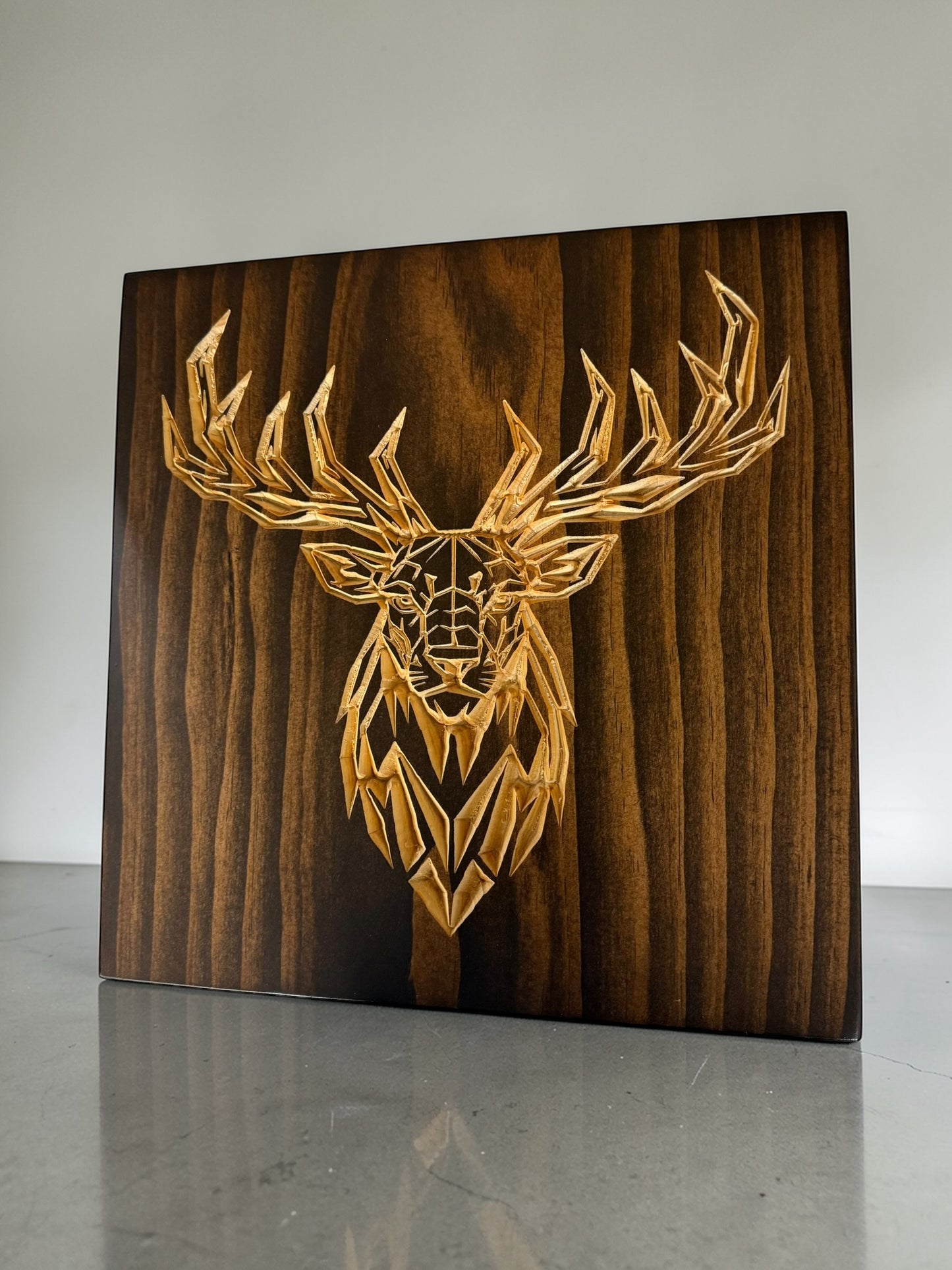 Geometric Elk Wall Art – Timber Apex Collection
