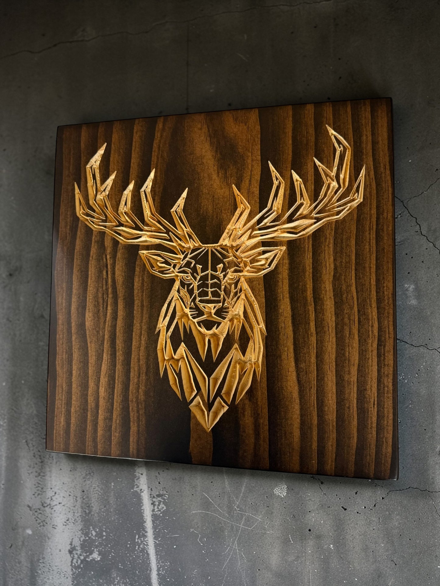 Geometric Elk Wall Art – Timber Apex Collection