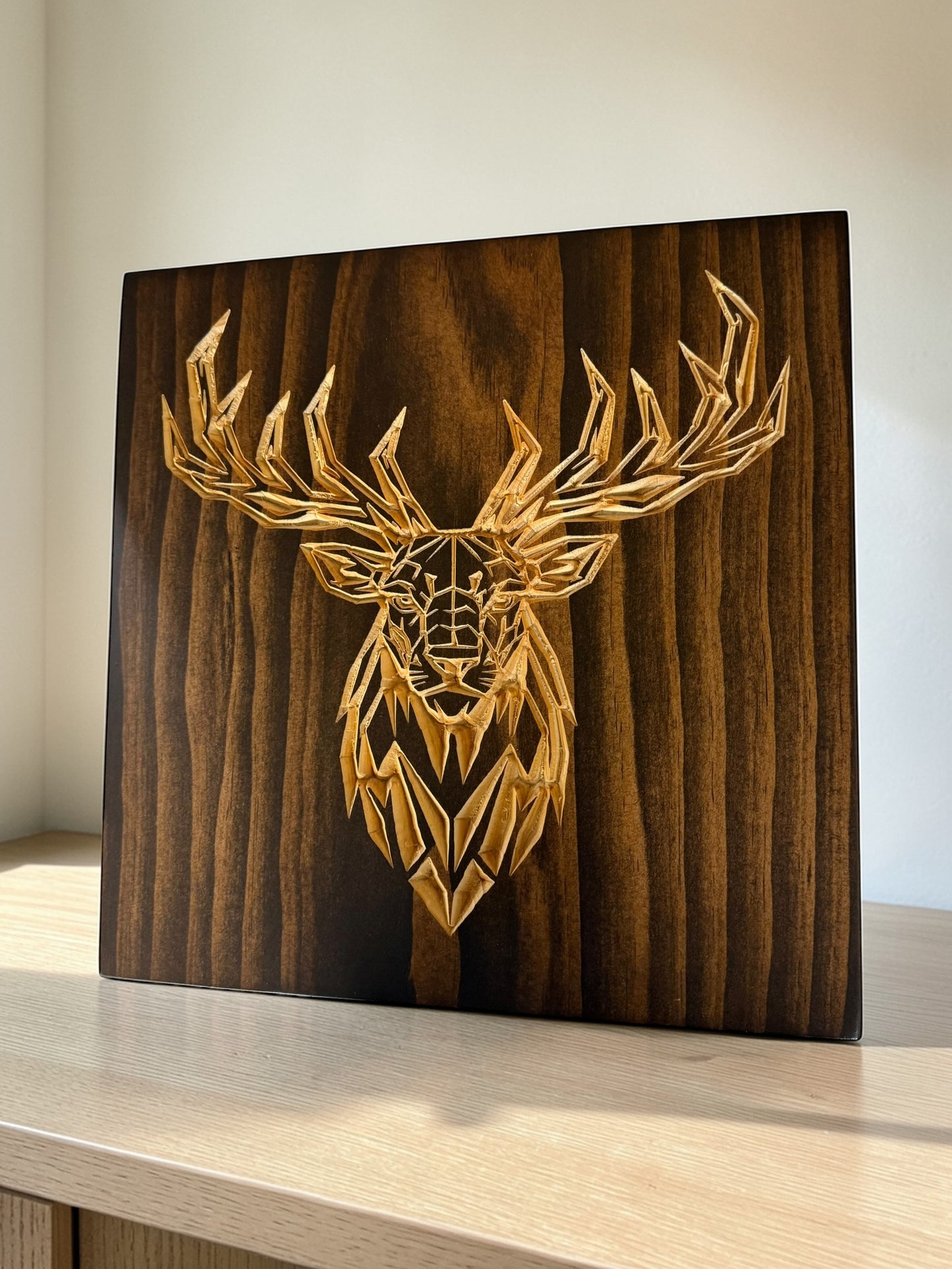 Geometric Elk Wall Art – Timber Apex Collection