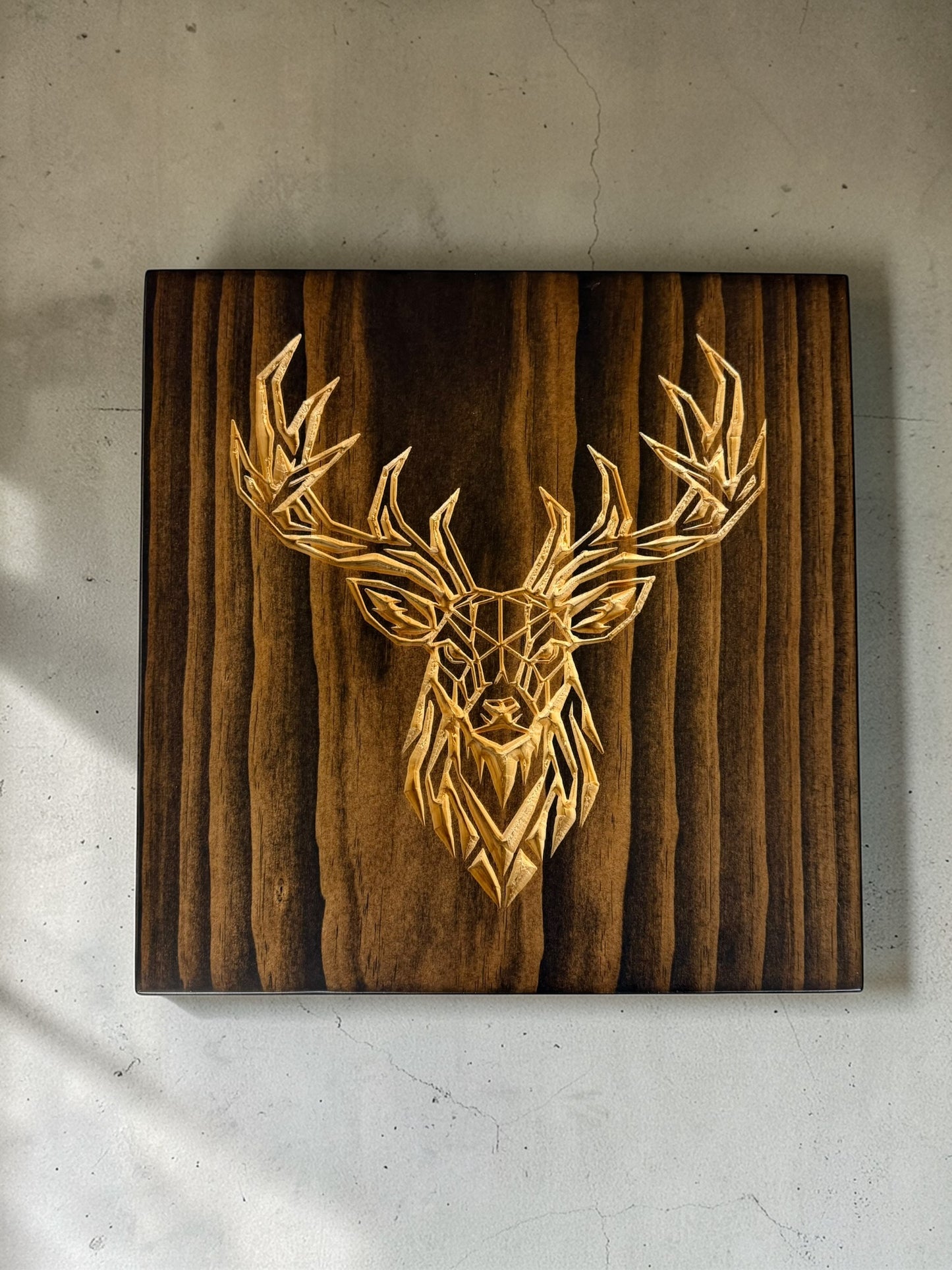 Geometric Whitetail Deer Wall Art – Timber Apex Collection