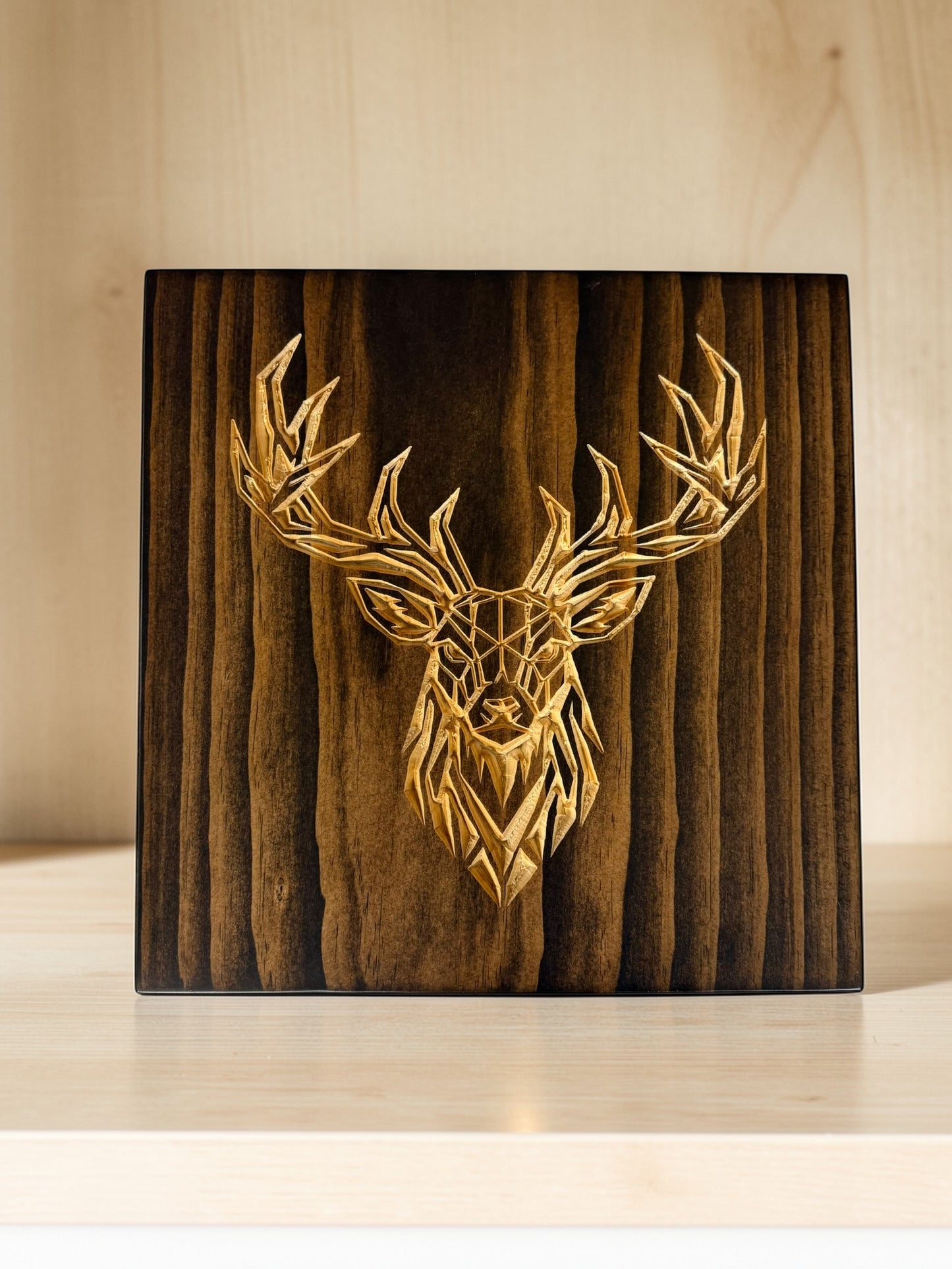 Geometric Whitetail Deer Wall Art – Timber Apex Collection
