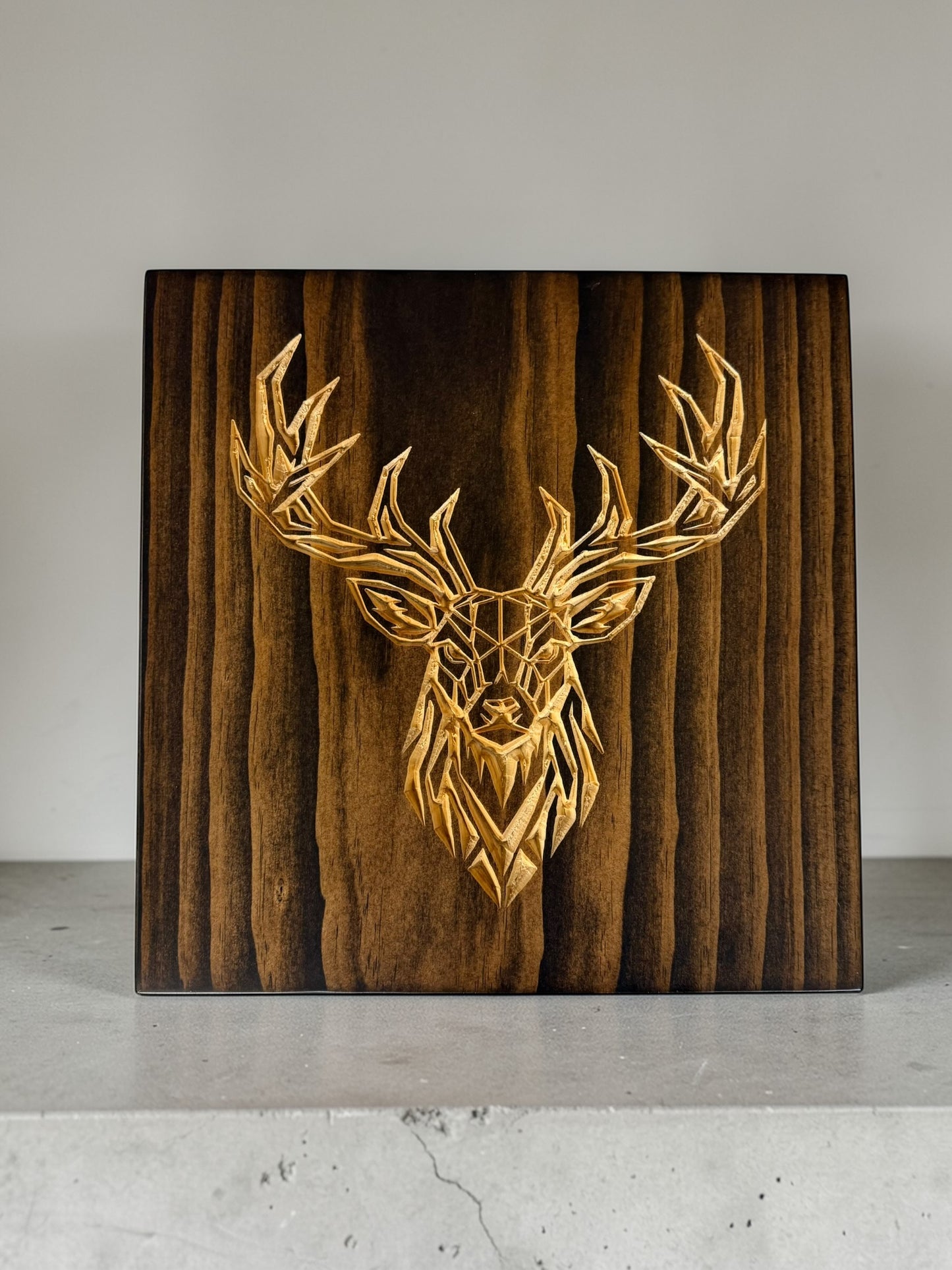 Geometric Whitetail Deer Wall Art – Timber Apex Collection