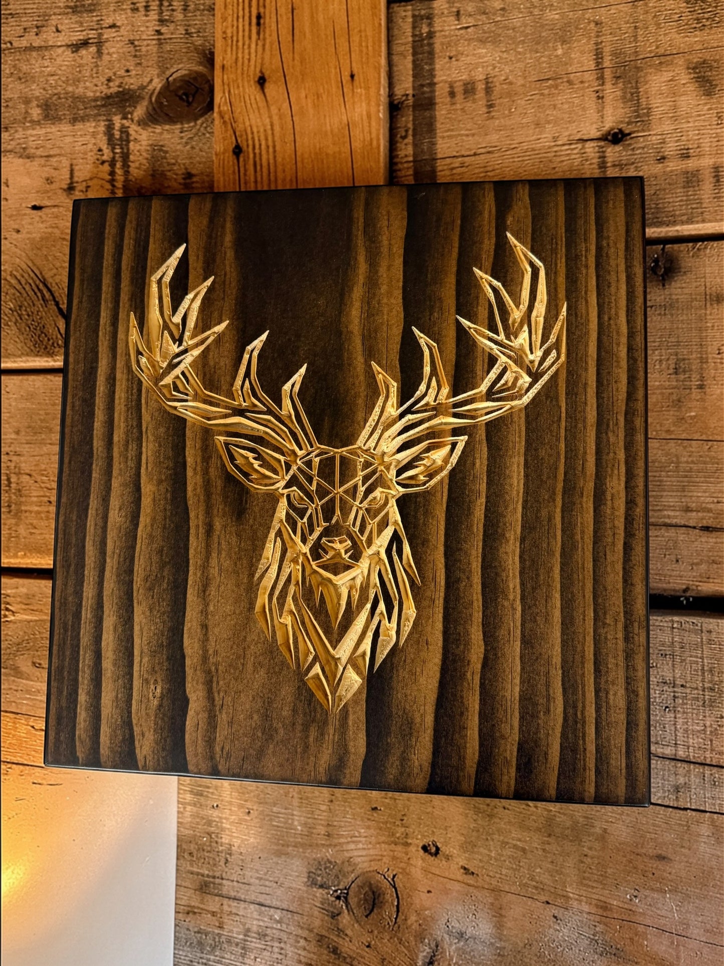 Geometric Whitetail Deer Wall Art – Timber Apex Collection