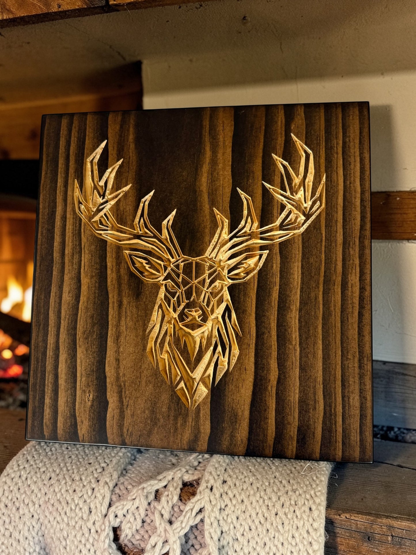 Geometric Whitetail Deer Wall Art – Timber Apex Collection