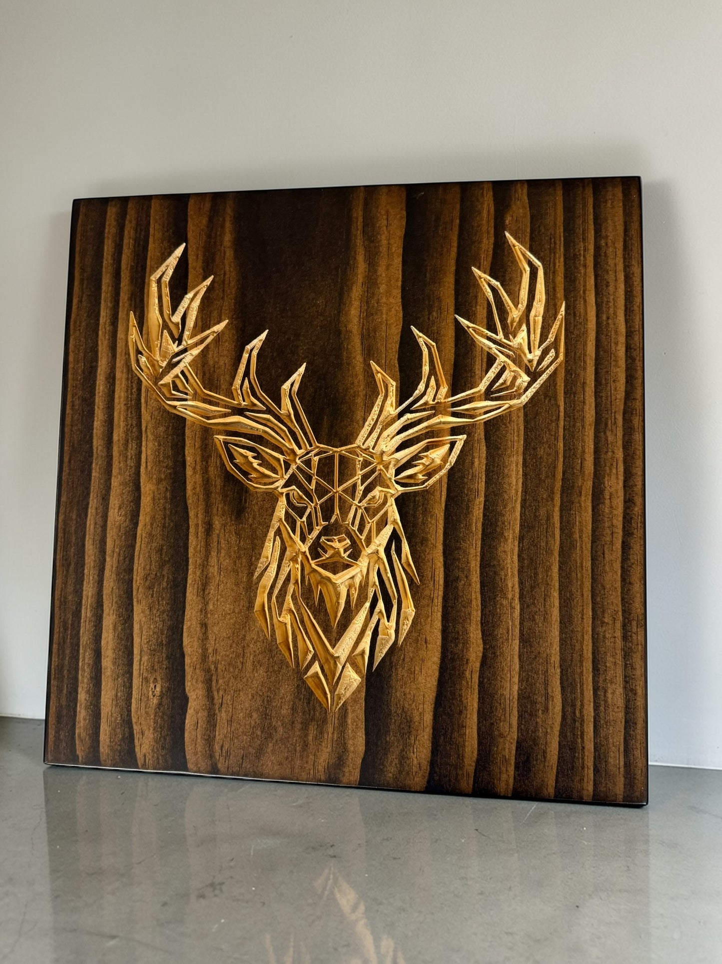 Geometric Whitetail Deer Wall Art – Timber Apex Collection