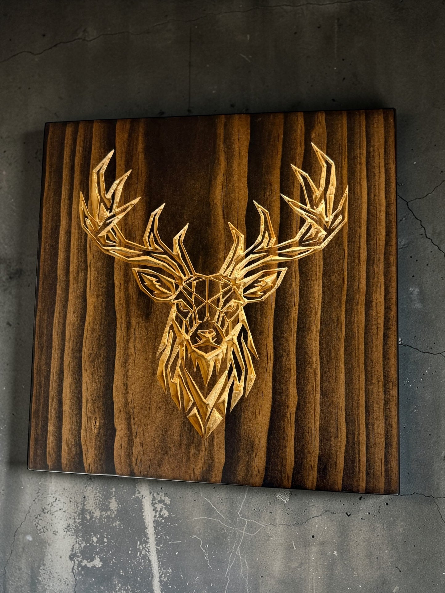 Geometric Whitetail Deer Wall Art – Timber Apex Collection