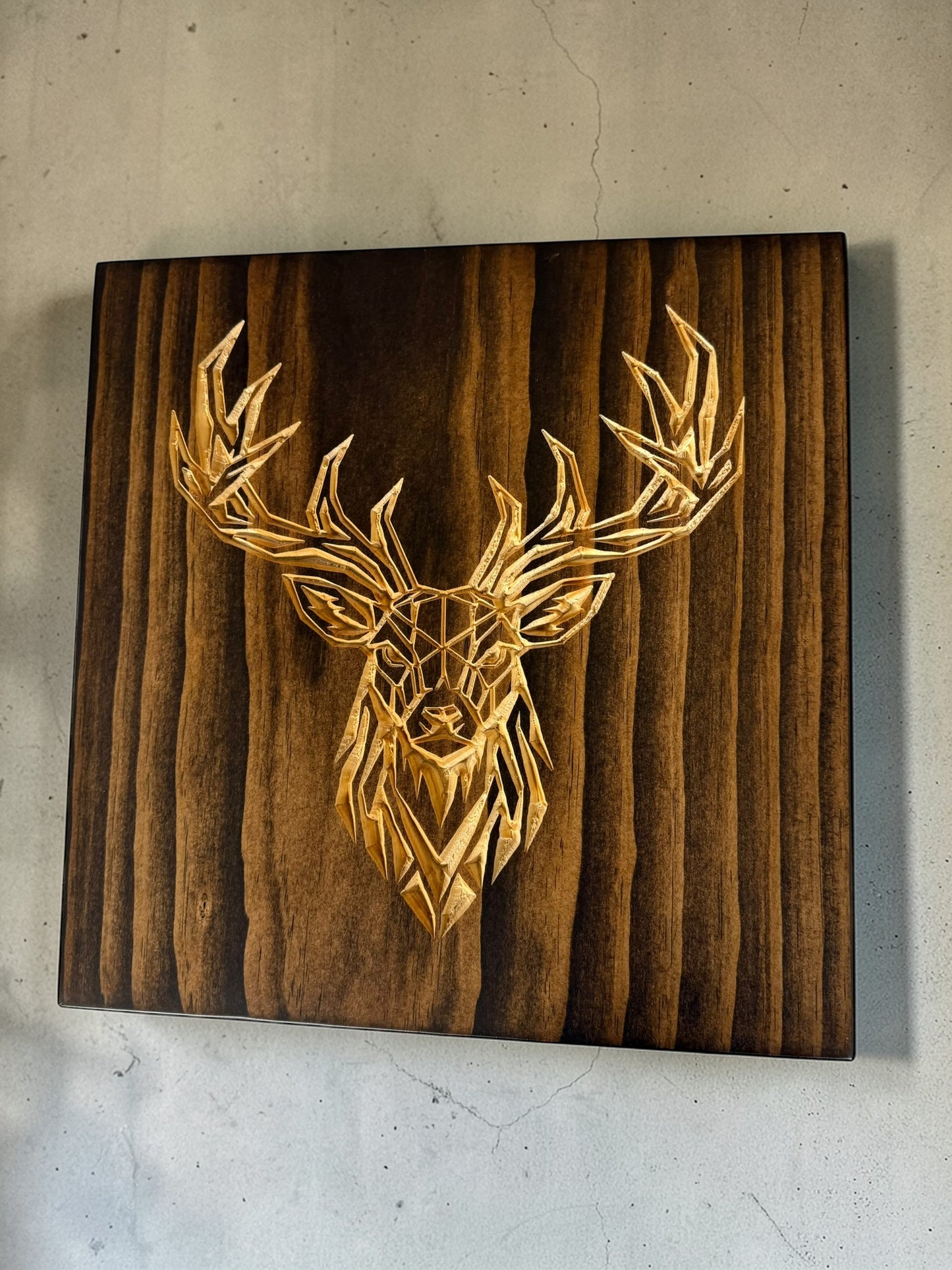 Geometric Whitetail Deer Wall Art – Timber Apex Collection