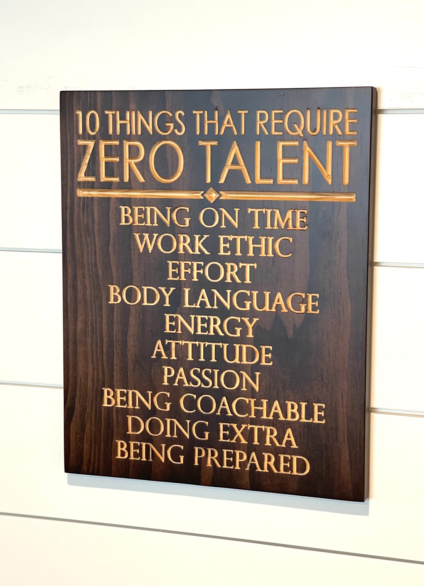 10 Things That Require Zero Talent Wood Sign – 11” x 14”