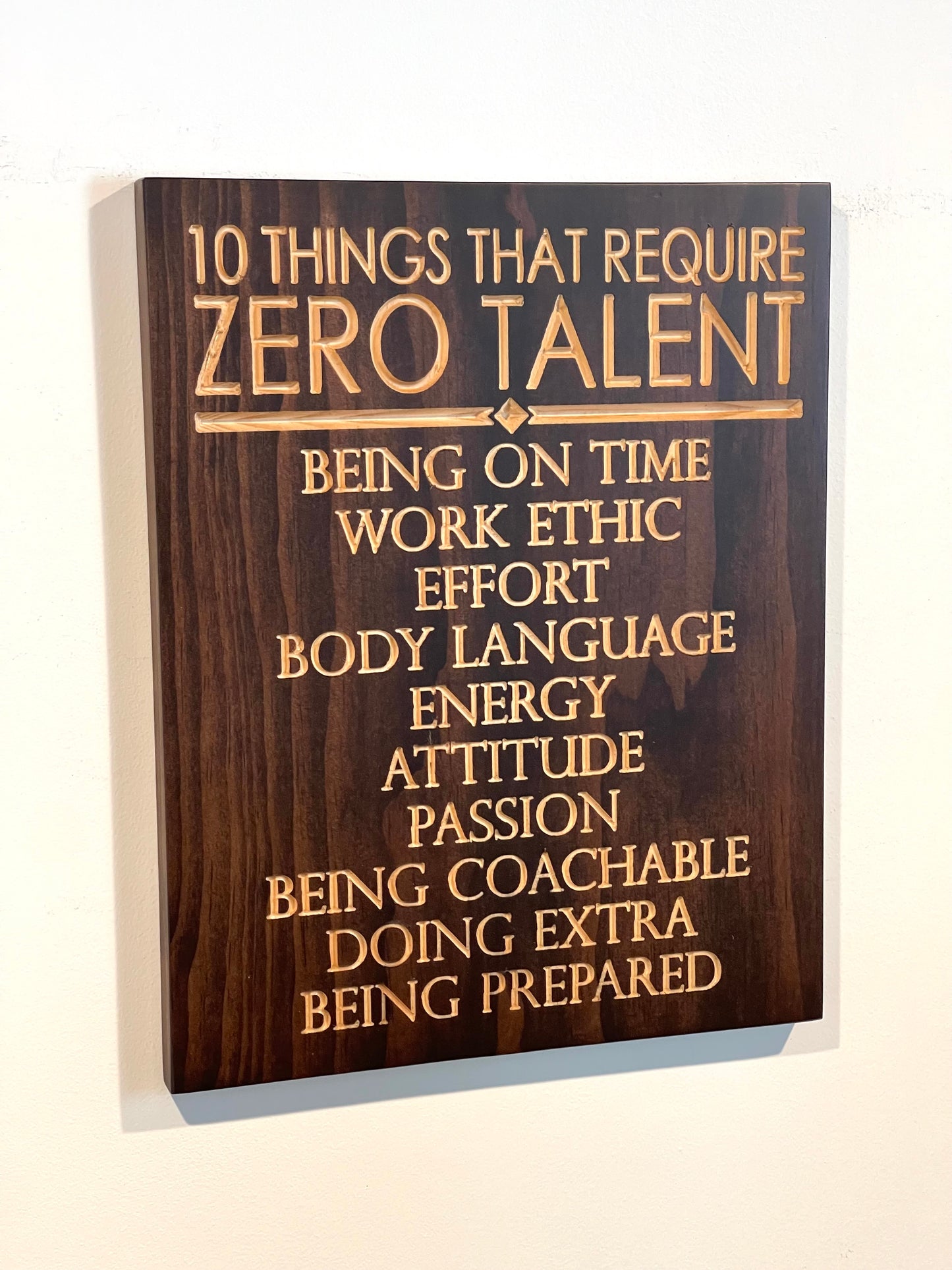 10 Things That Require Zero Talent Wood Sign – 11” x 14”