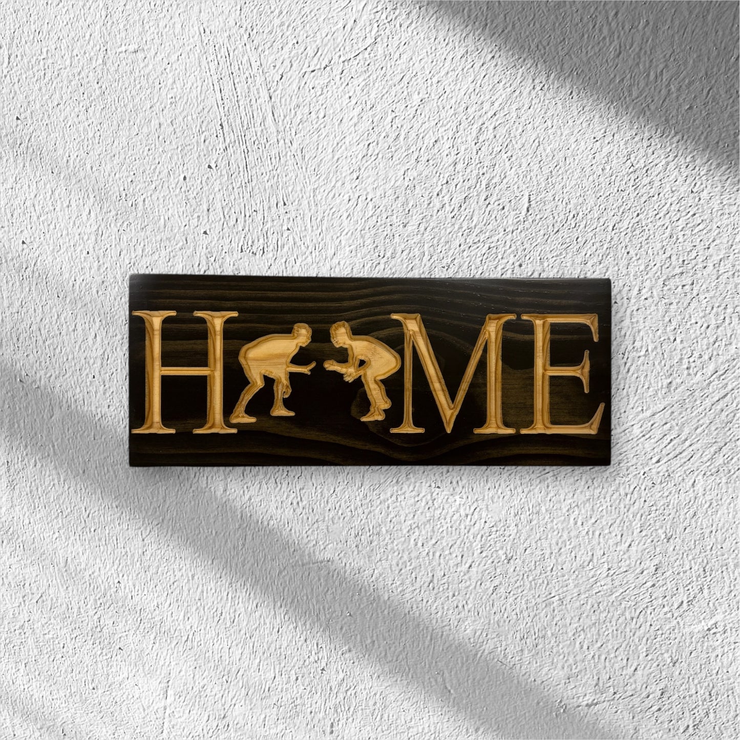 Wrestling HOME Sign – Rustic Wall Art for Wrestlers & Wrestling Families
