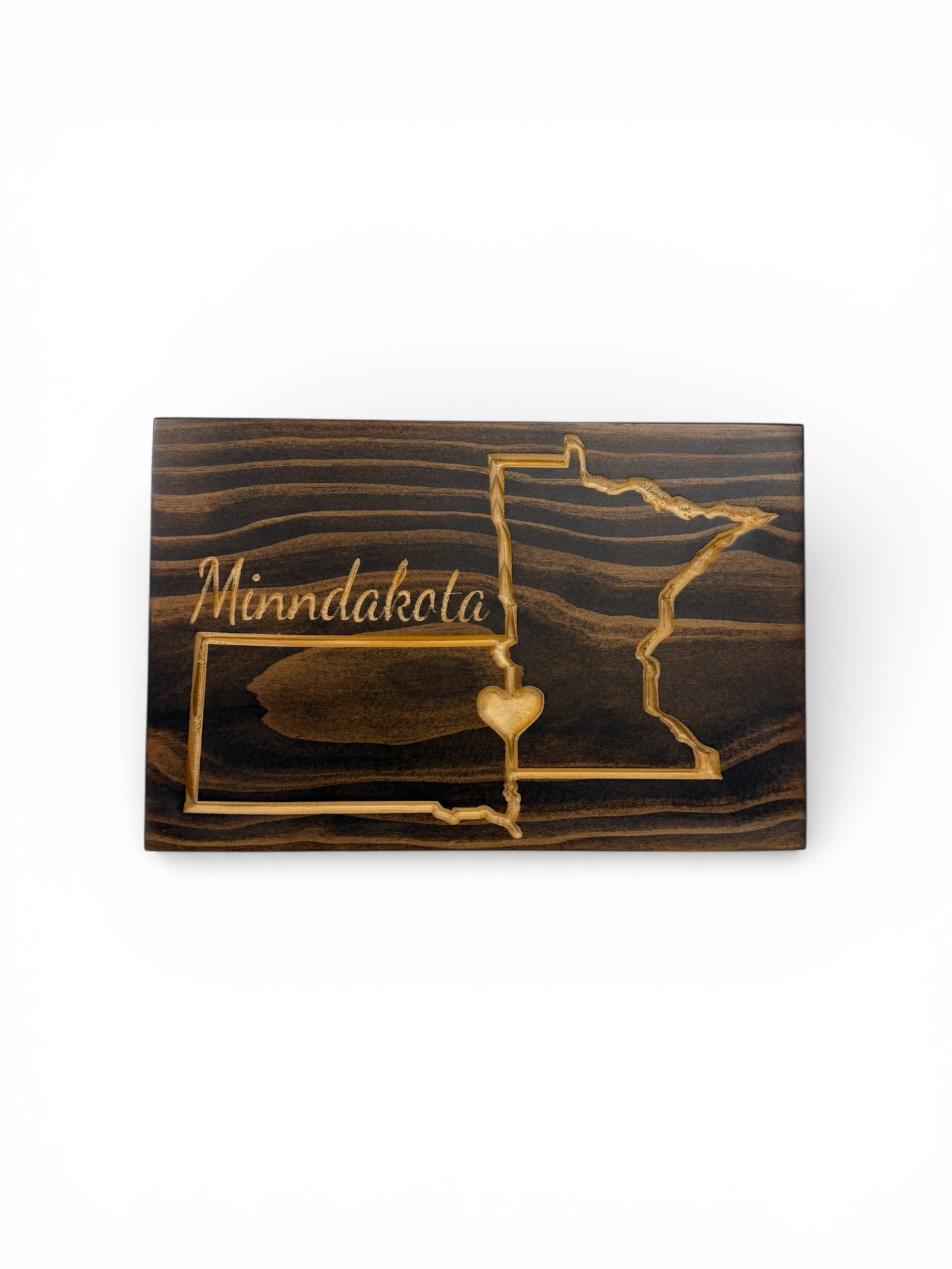 Minndakota Wood Sign – Minnesota & South Dakota State Wall Art