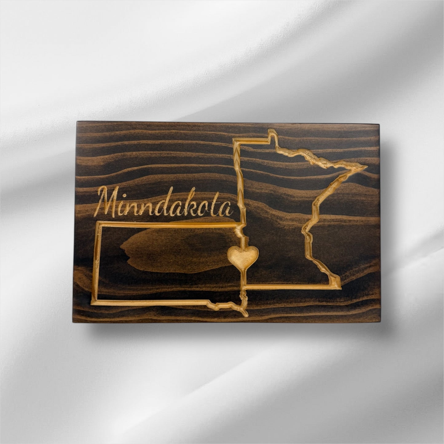 Minndakota Wood Sign – Minnesota & South Dakota State Wall Art