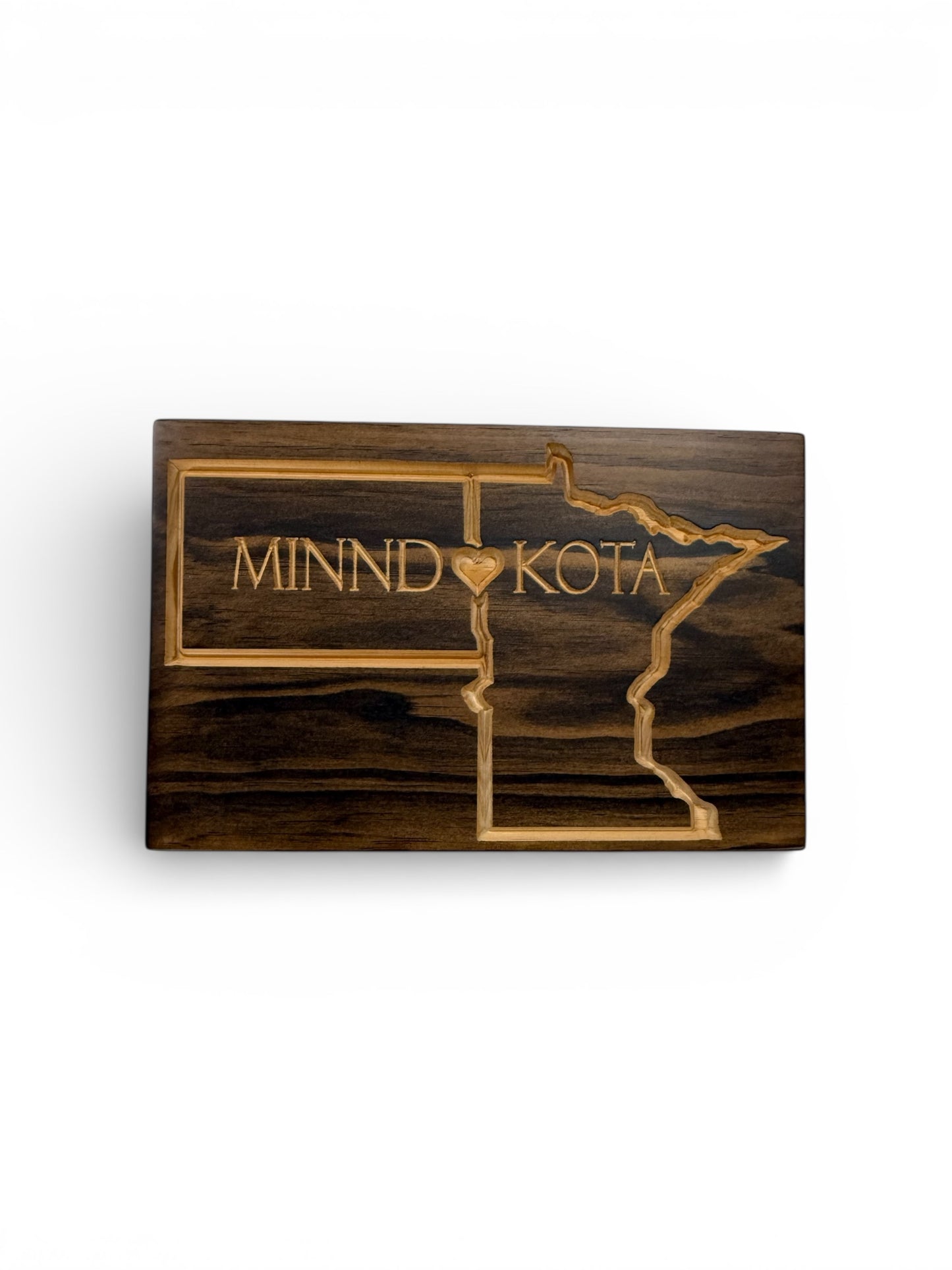Minndakota Wood Sign – Minnesota & North Dakota State Wall Art