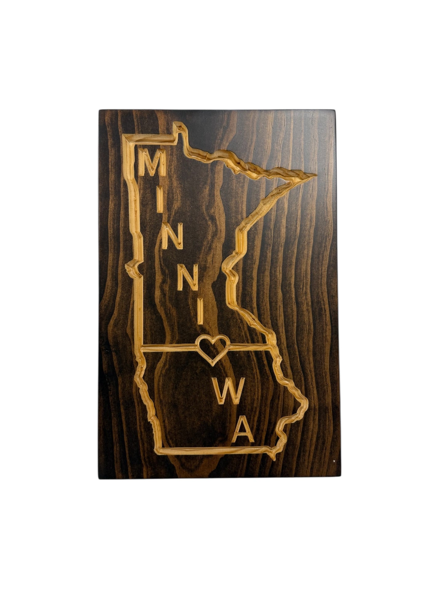 Minniowa Wood Sign – Minnesota & Iowa State Wall Art