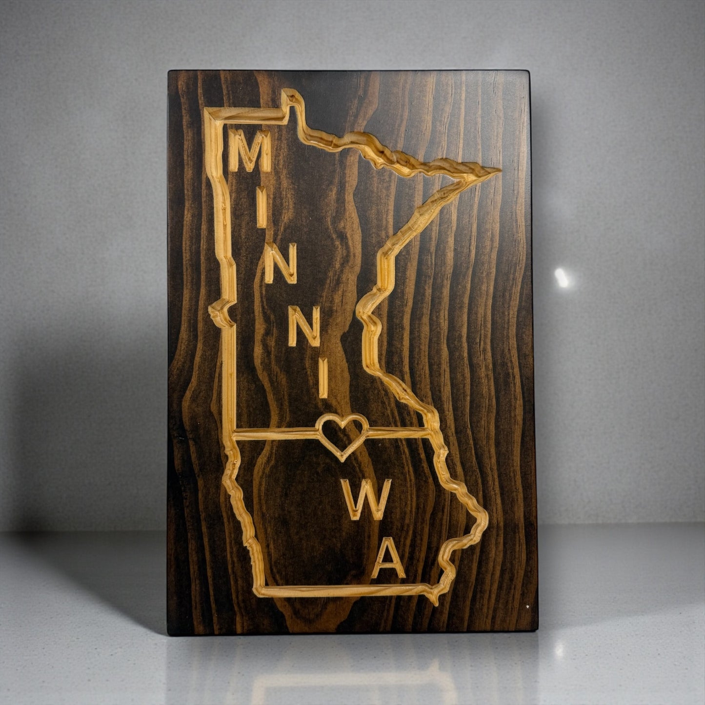 Minniowa Wood Sign – Minnesota & Iowa State Wall Art