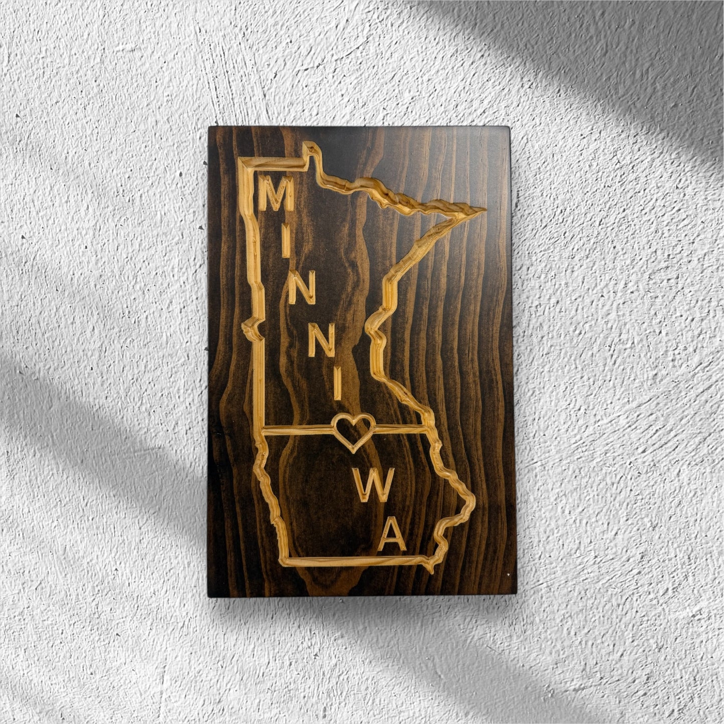 Minniowa Wood Sign – Minnesota & Iowa State Wall Art