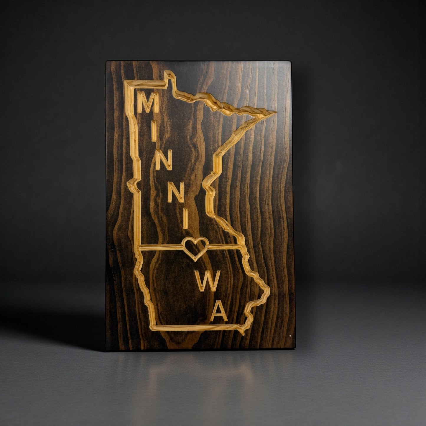 Minniowa Wood Sign – Minnesota & Iowa State Wall Art