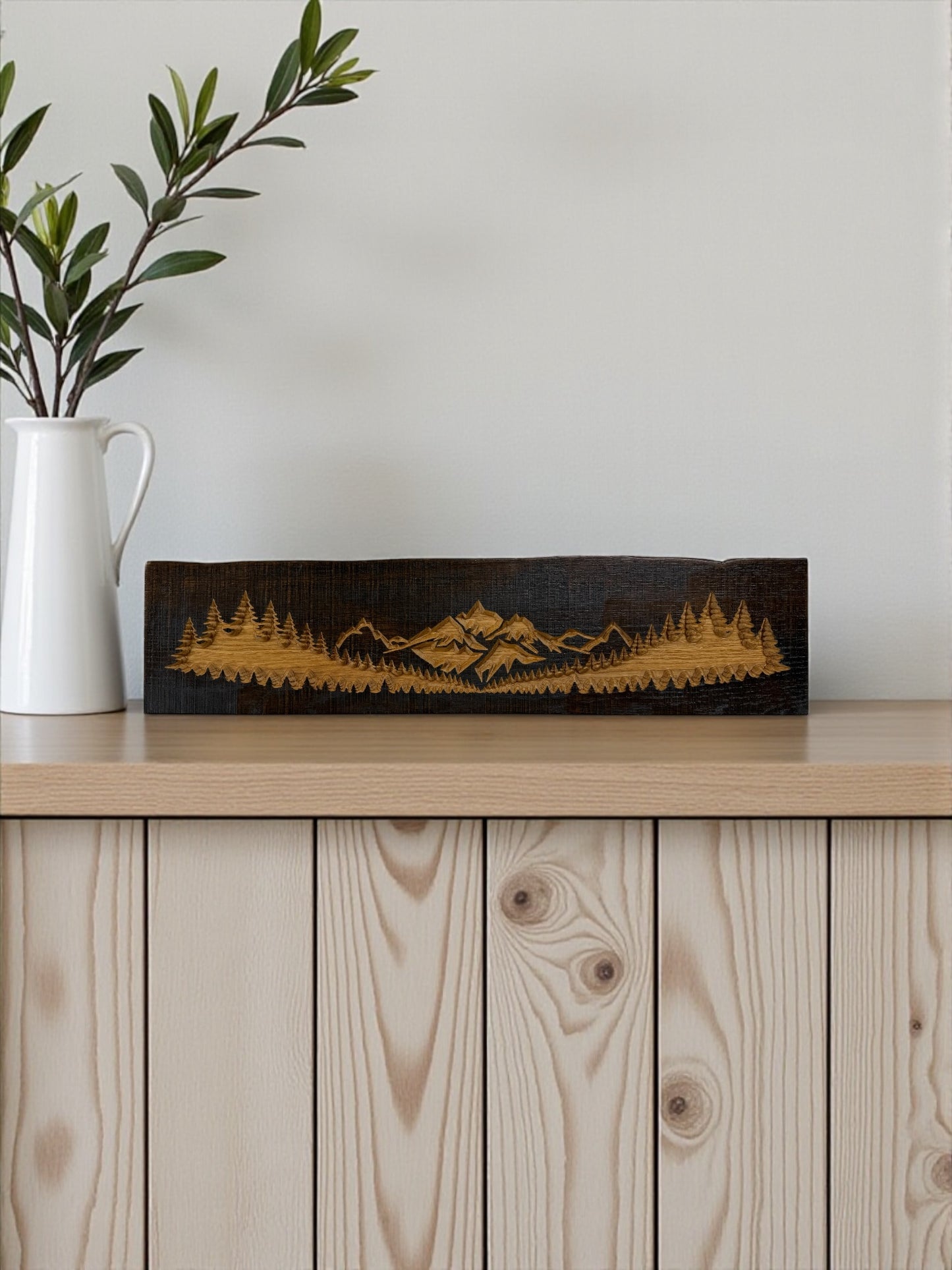 Summit Ridge Live Edge Shelf Sign – Approx. 5” x 24”