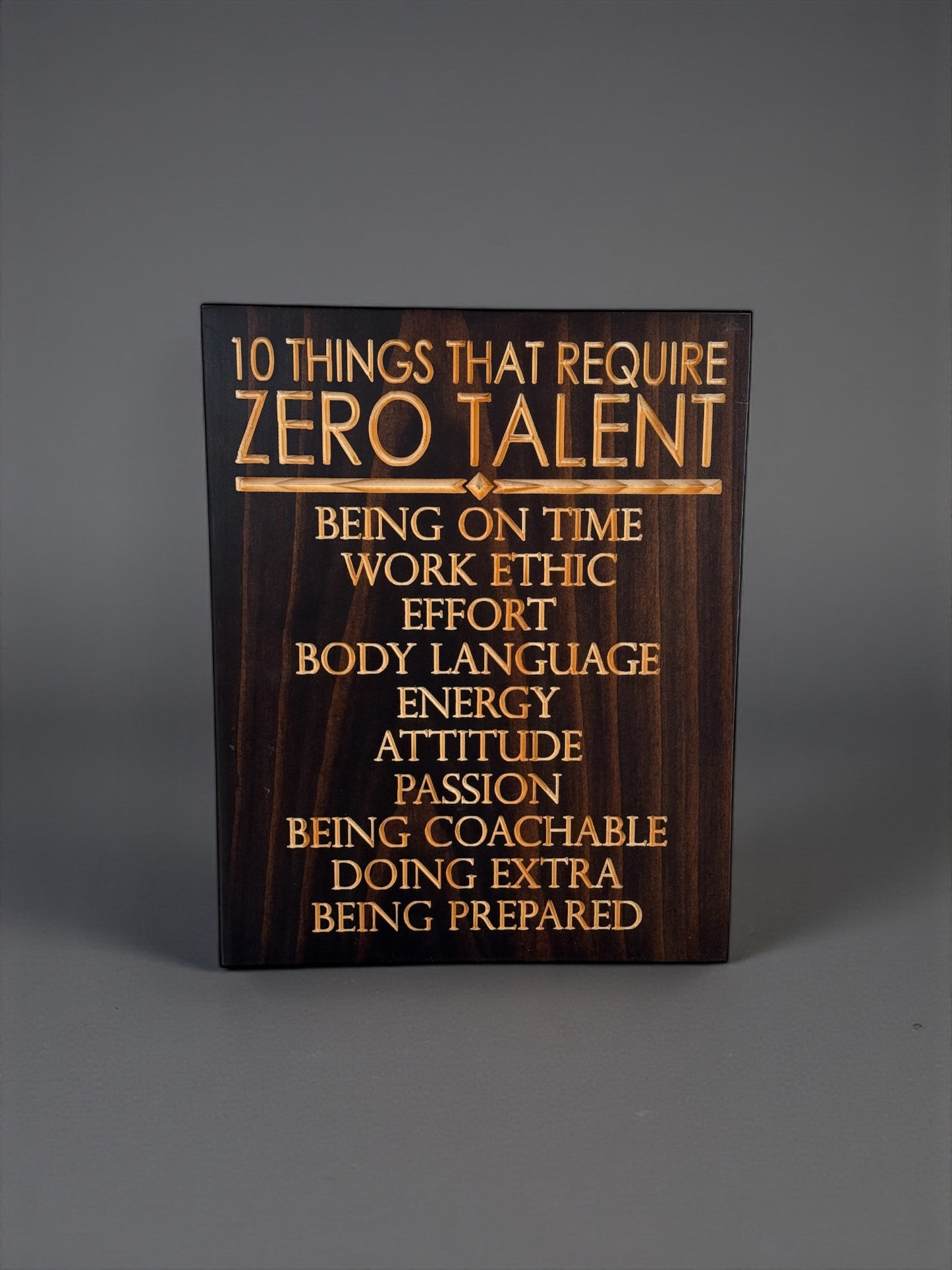 10 Things That Require Zero Talent Wood Sign – 11” x 14”